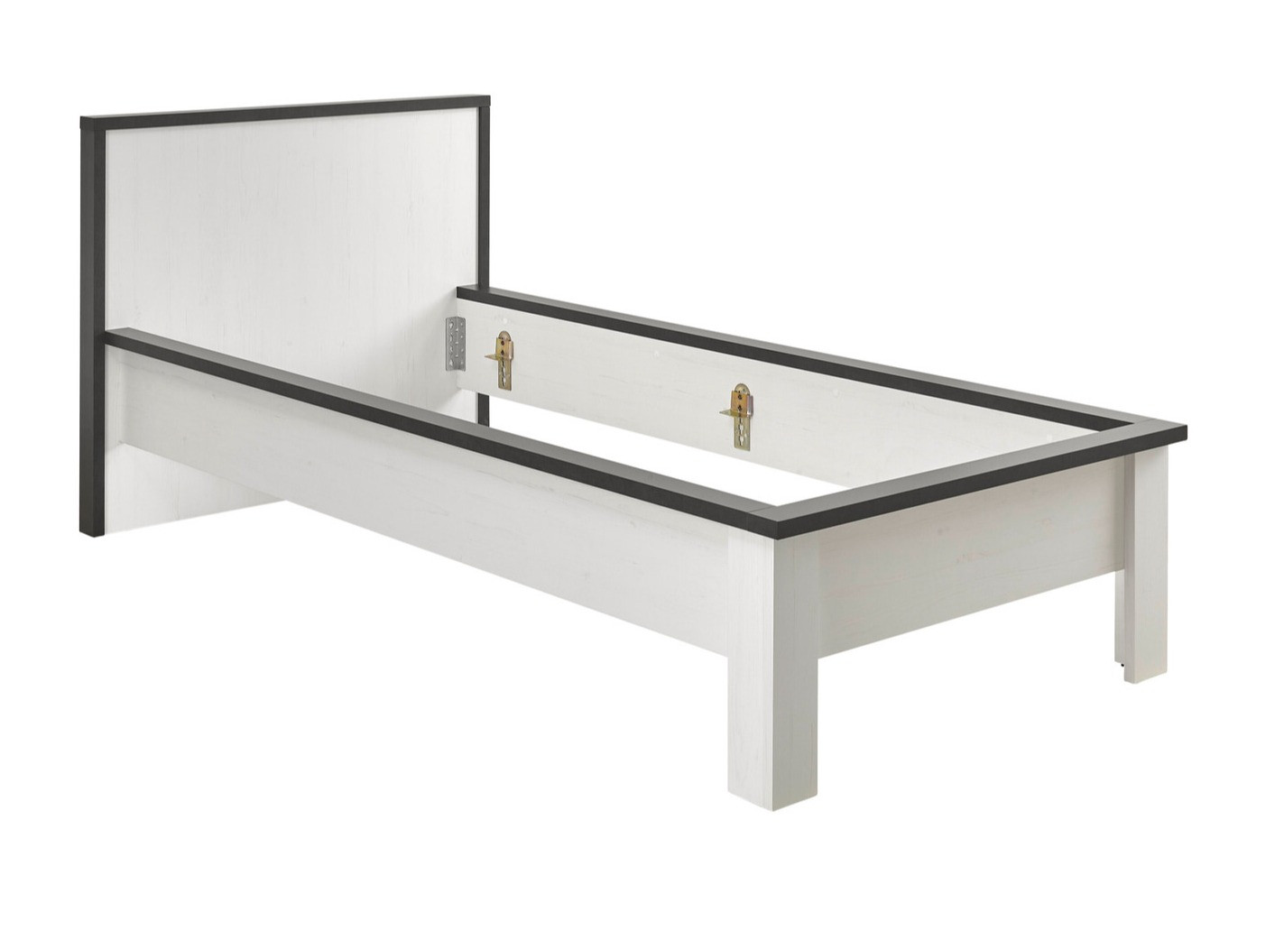 Lit Cirtale 109 (Pin blanchi + Anthracite)