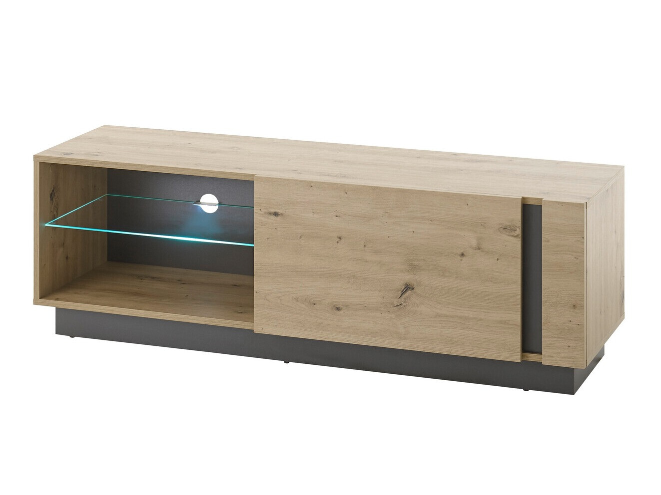Meuble TV Veropho 102 (Chêne Artisan + Graphite)