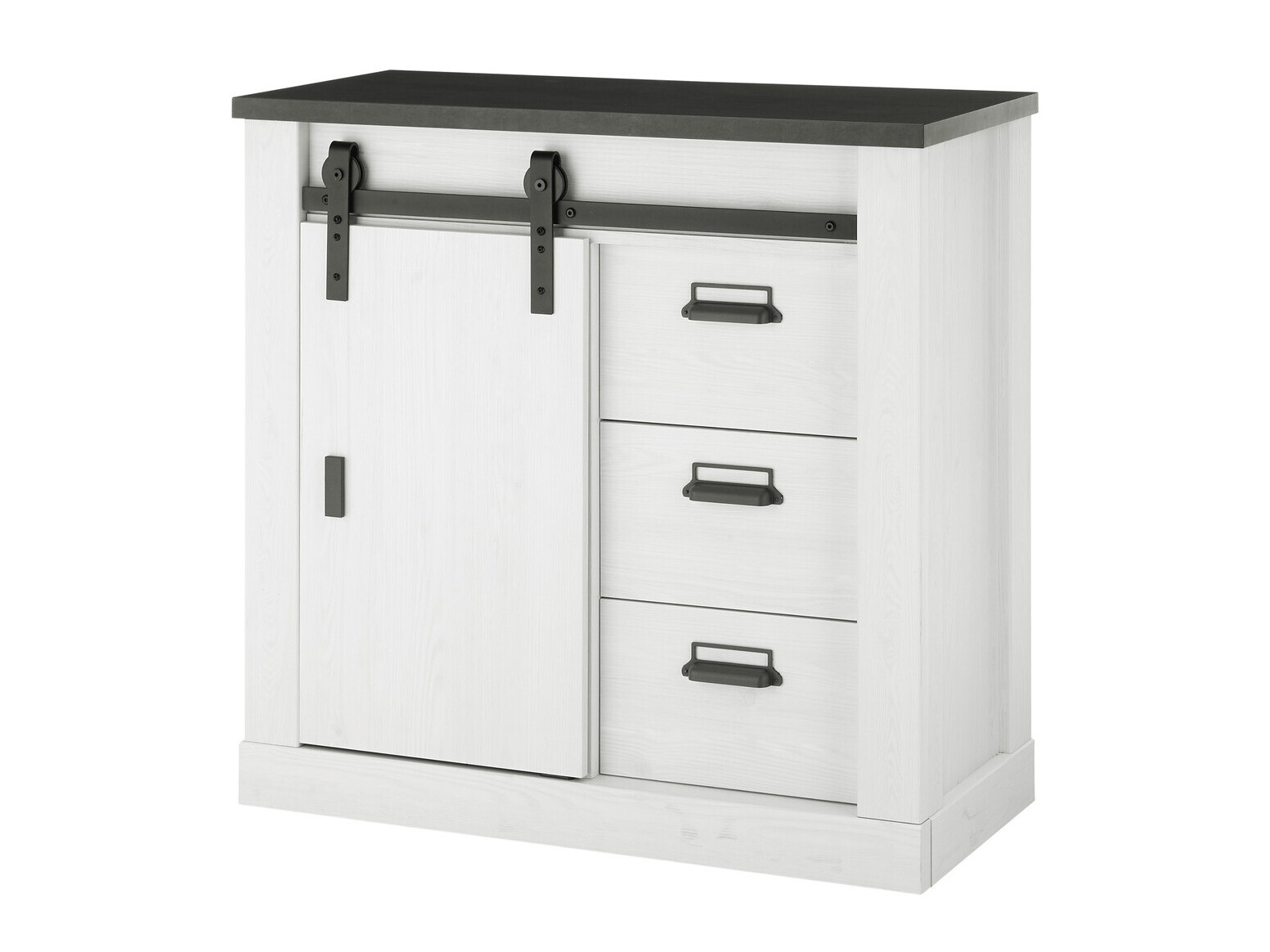 Commode Cirtale 117 (Anthracite + Pin blanchi)