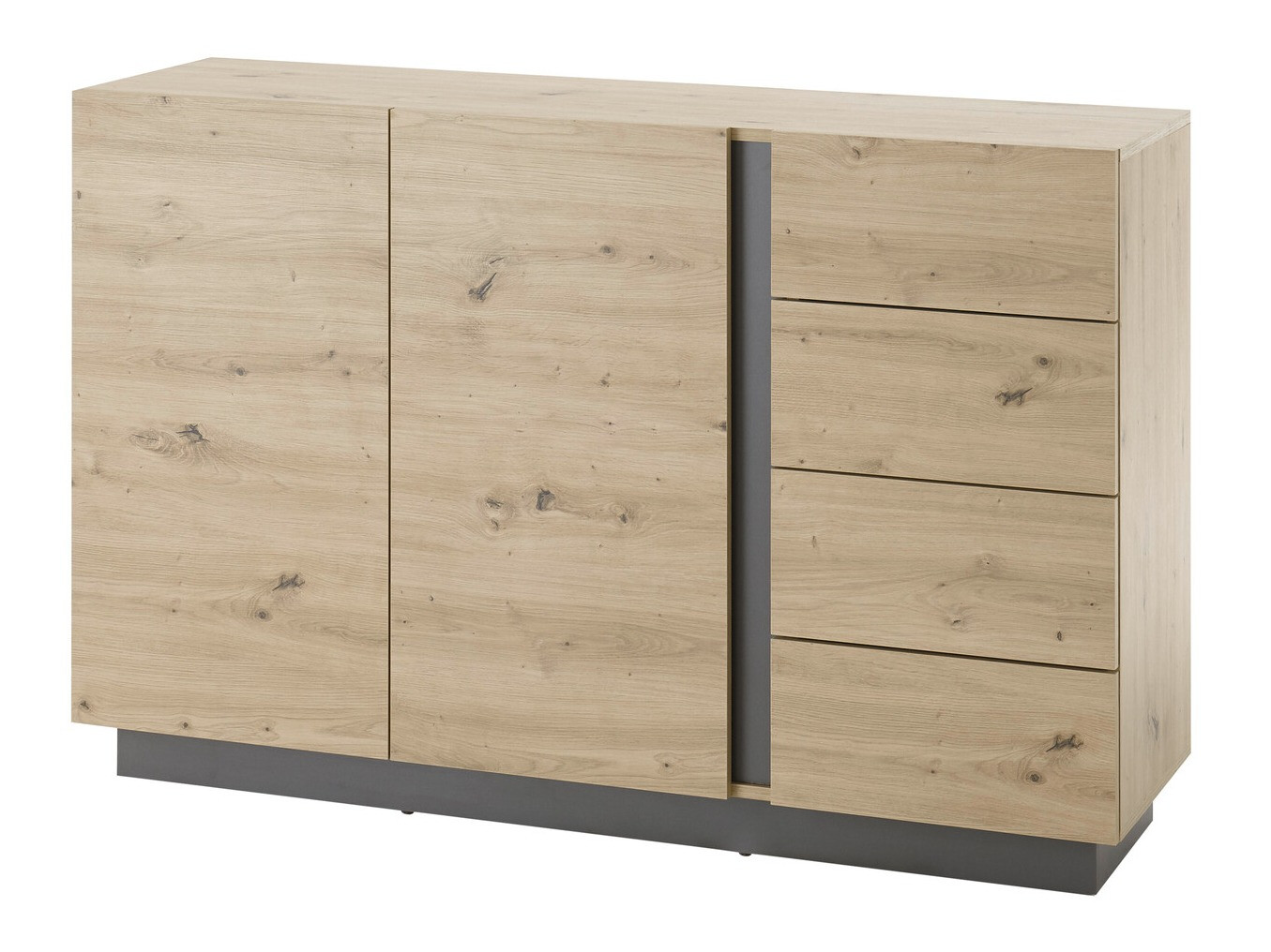 Commode Veropho 107 (Chêne Artisan + Graphite)