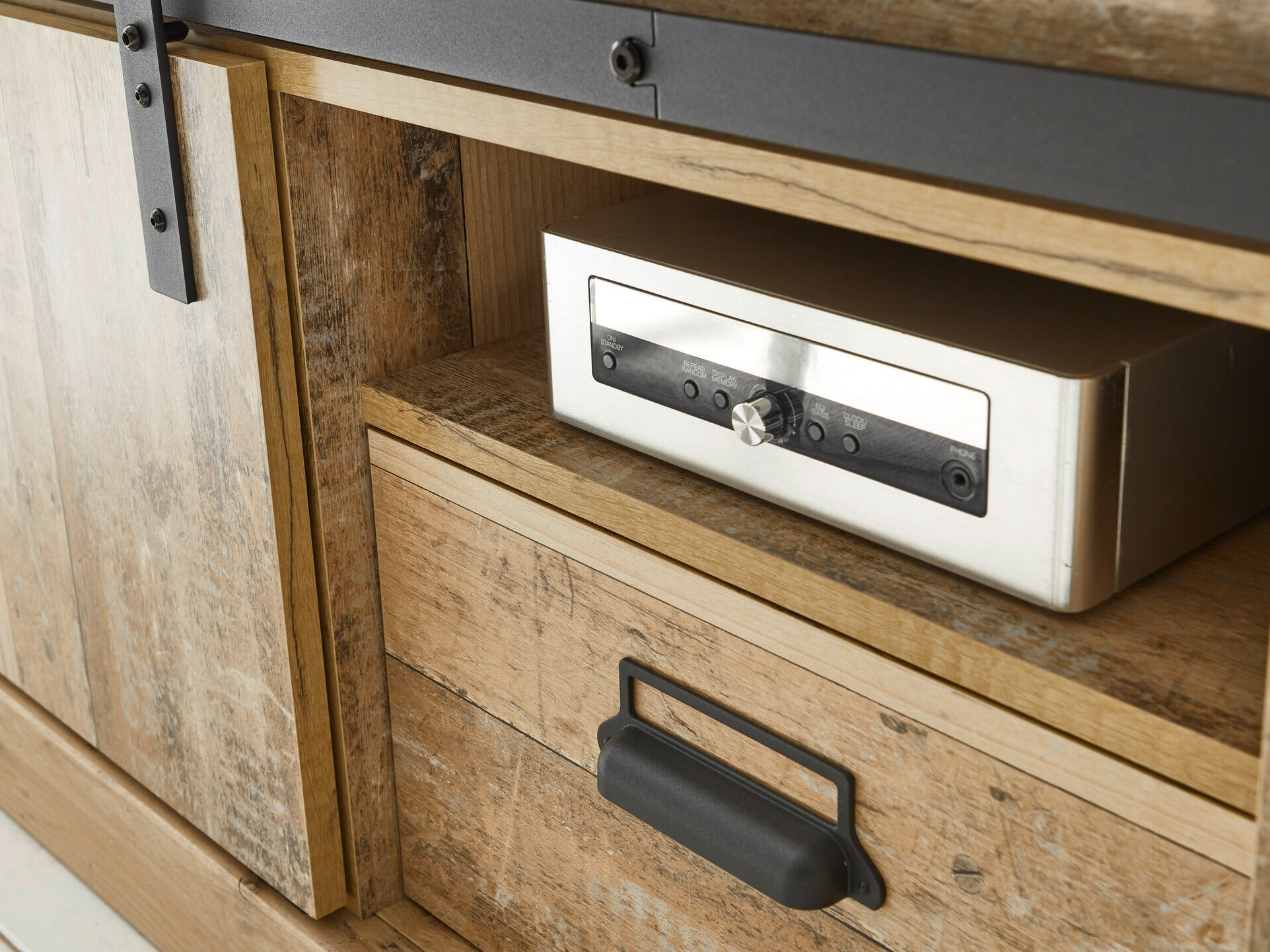 Meuble TV Cirtale 112 (Anthracite + Arbre âgé)