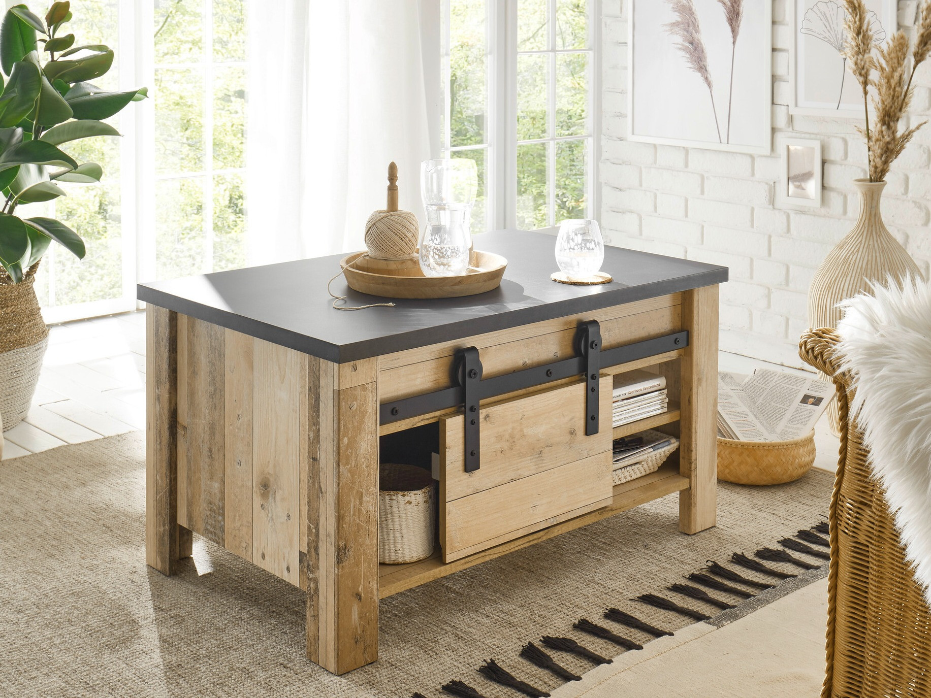 Table basse Cirtale 111 (Anthracite + Arbre âgé)