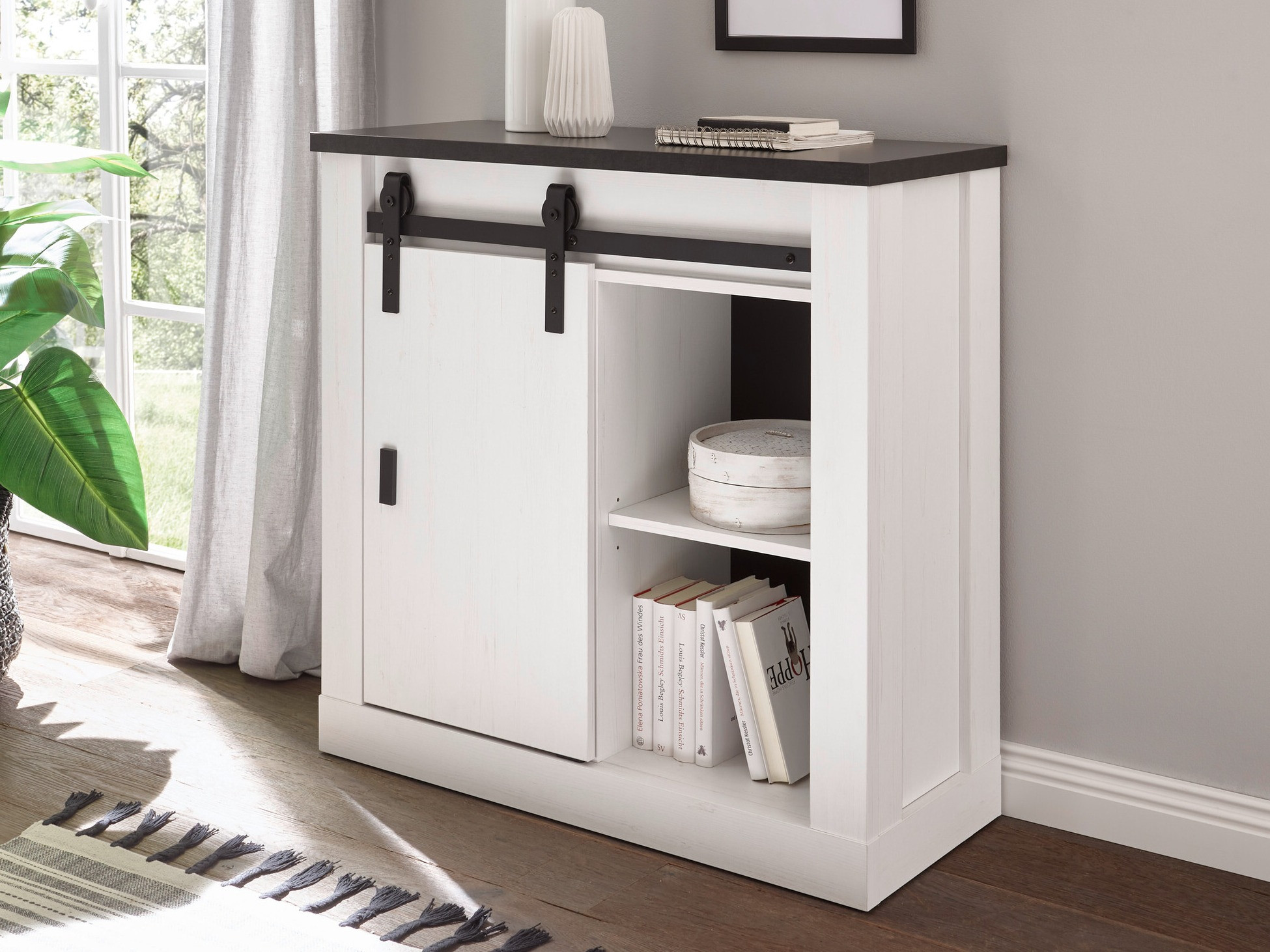 Buffet Cirtale 119 (Pin blanchi + Anthracite)
