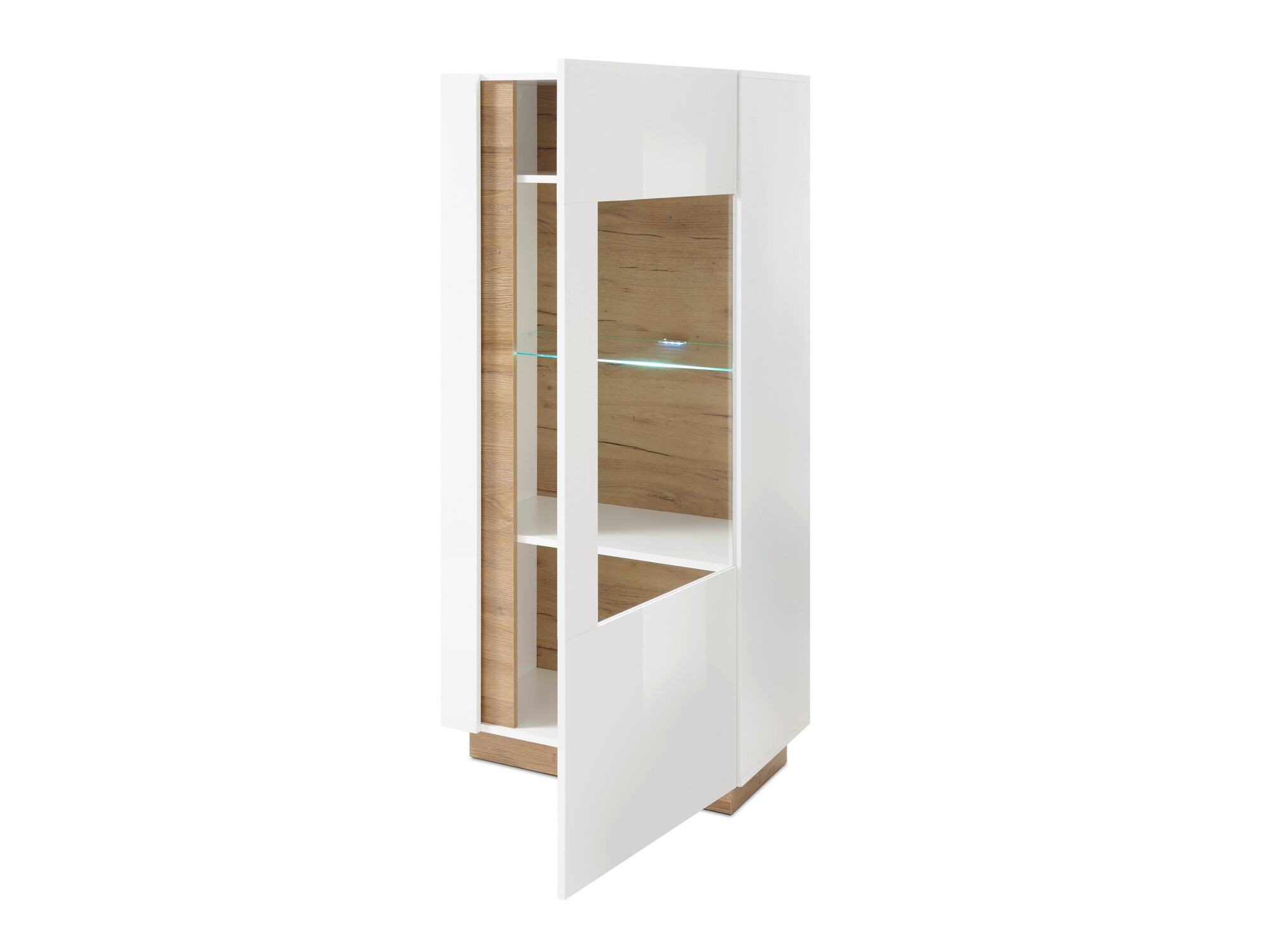 Ensemble de salon Veropho 112 (Blanc brillant + Grandson chêne)