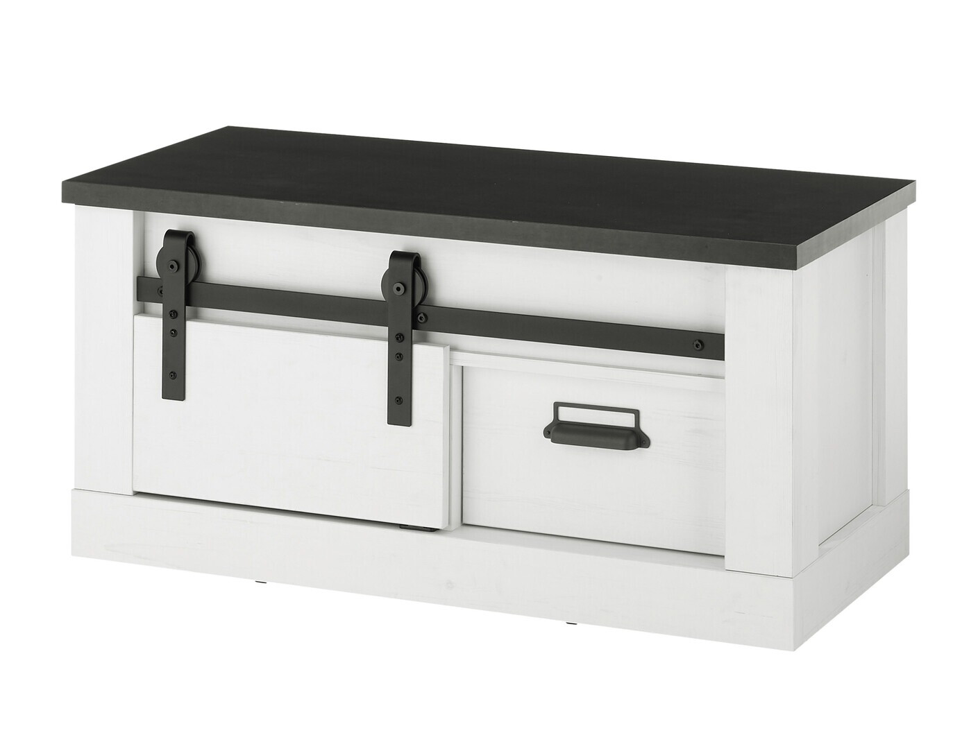 Meubles à chaussures Cirtale 124 (Anthracite + Pin blanchi)