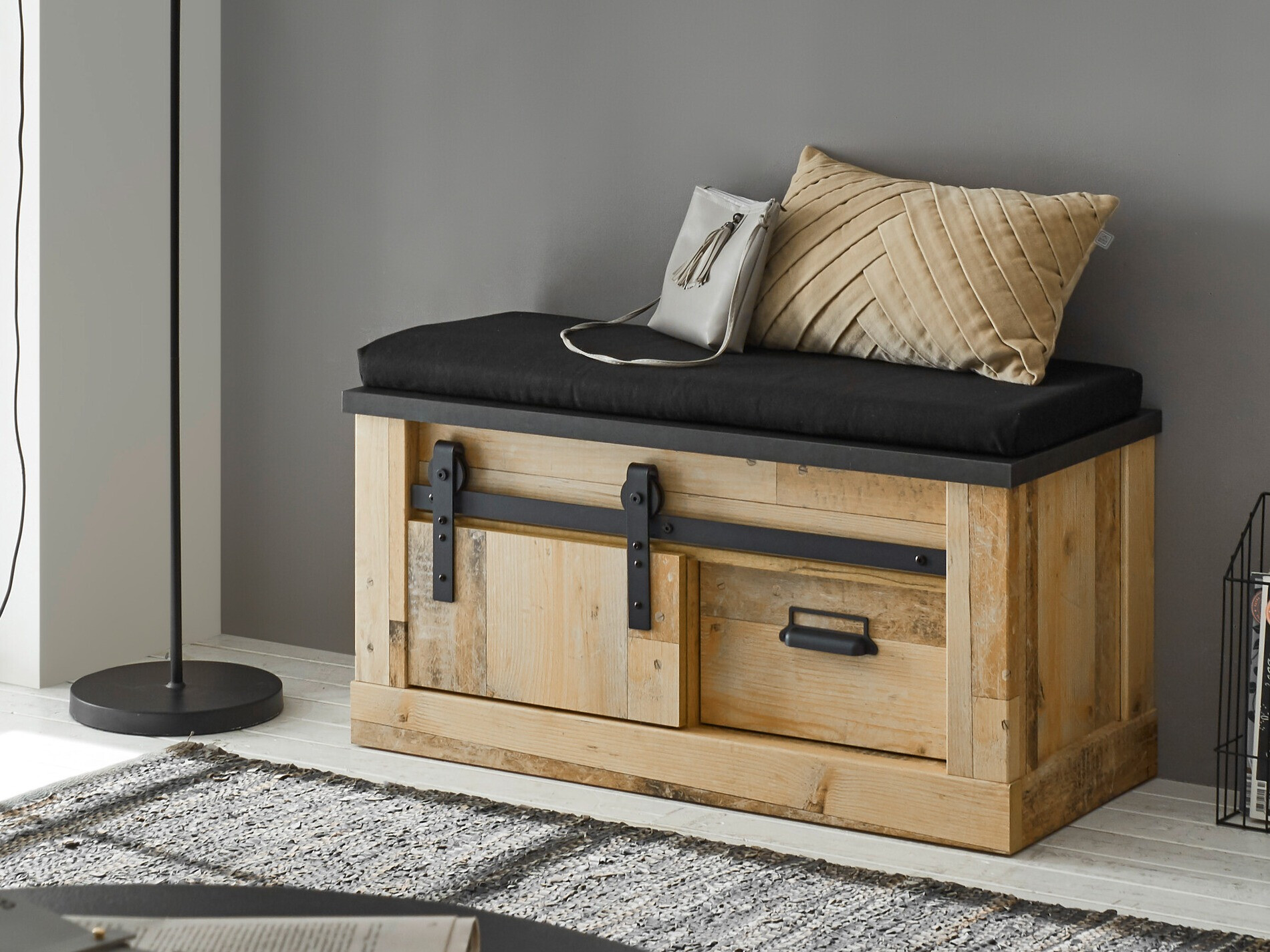 Meubles à chaussures Cirtale 125 (Anthracite + Arbre âgé)