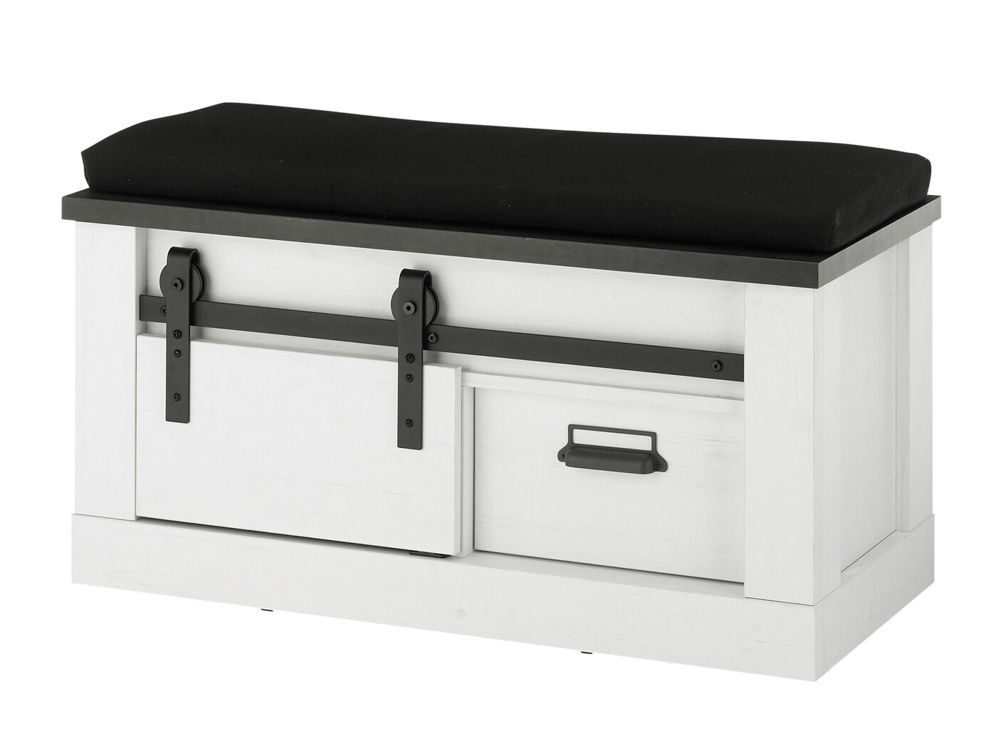 Meubles à chaussures Cirtale 125 (Anthracite + Pin blanchi)