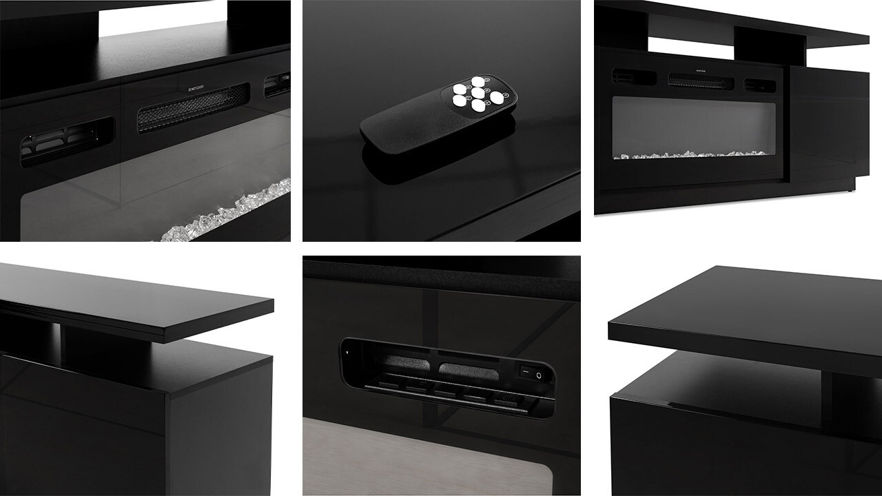 Meuble TV Figura I (Blanc + Blanc brillant)