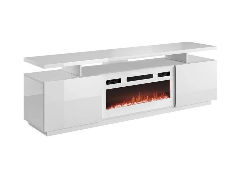 Meuble TV Figura I (Blanc + Blanc brillant)