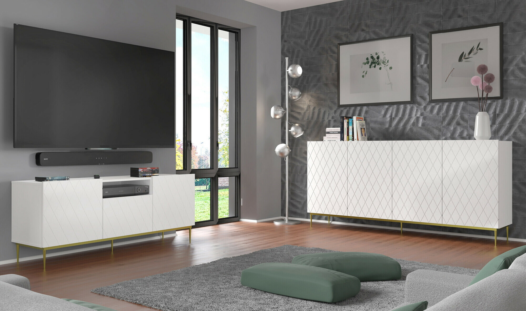 Meuble TV Melmoro 100 (Blanc)