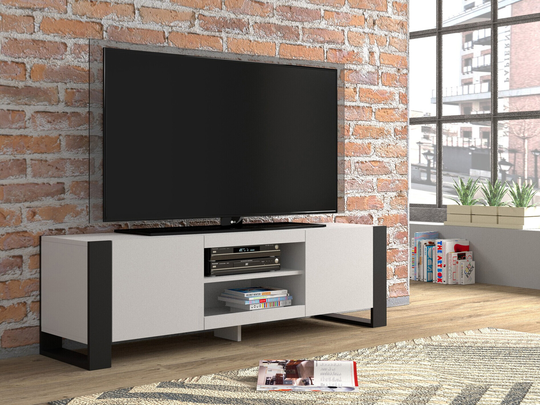 Meuble TV Tivtora 100 (Mat blanc)