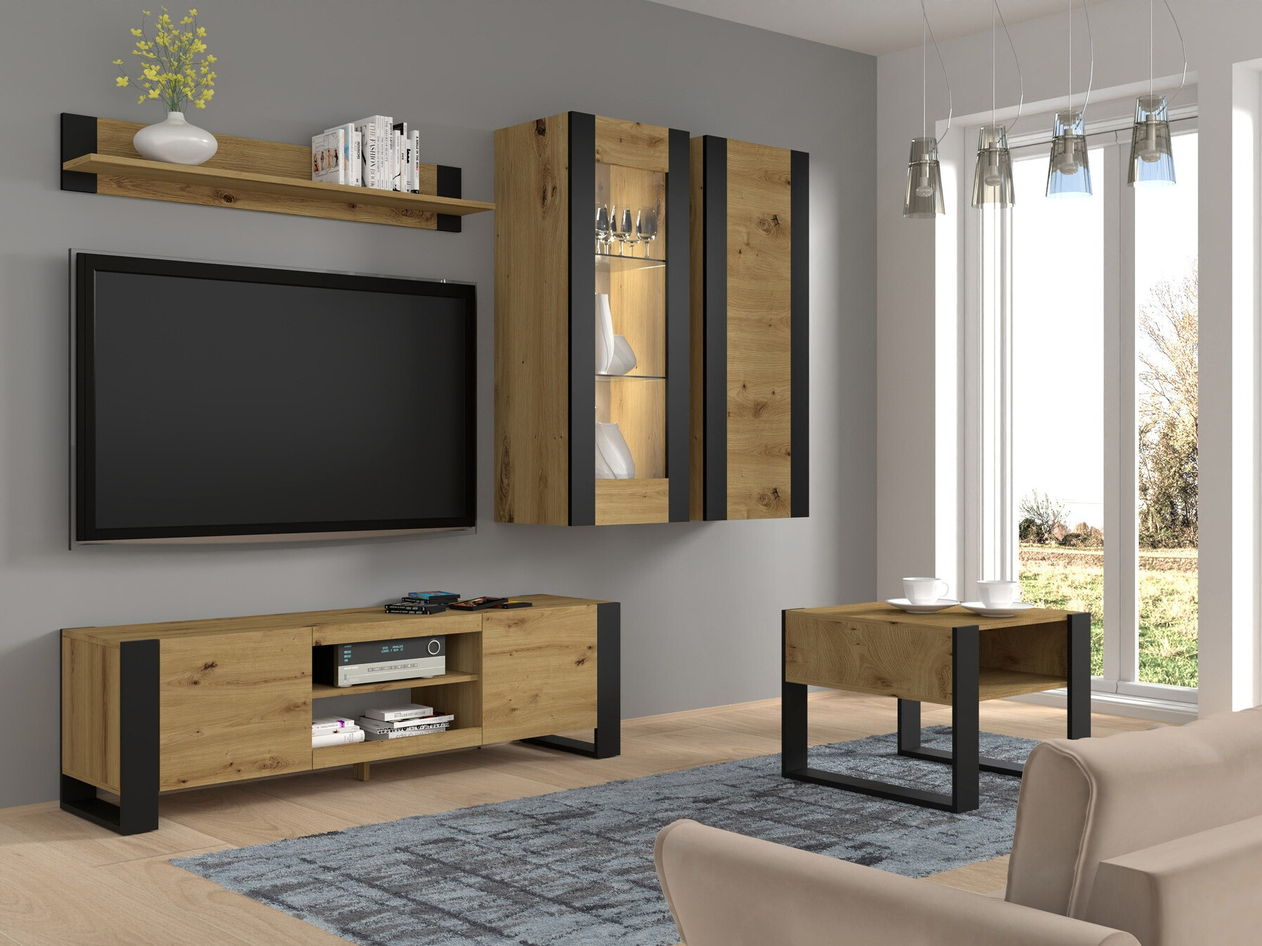 Table basse Tivtora 103 (Chêne Artisan)