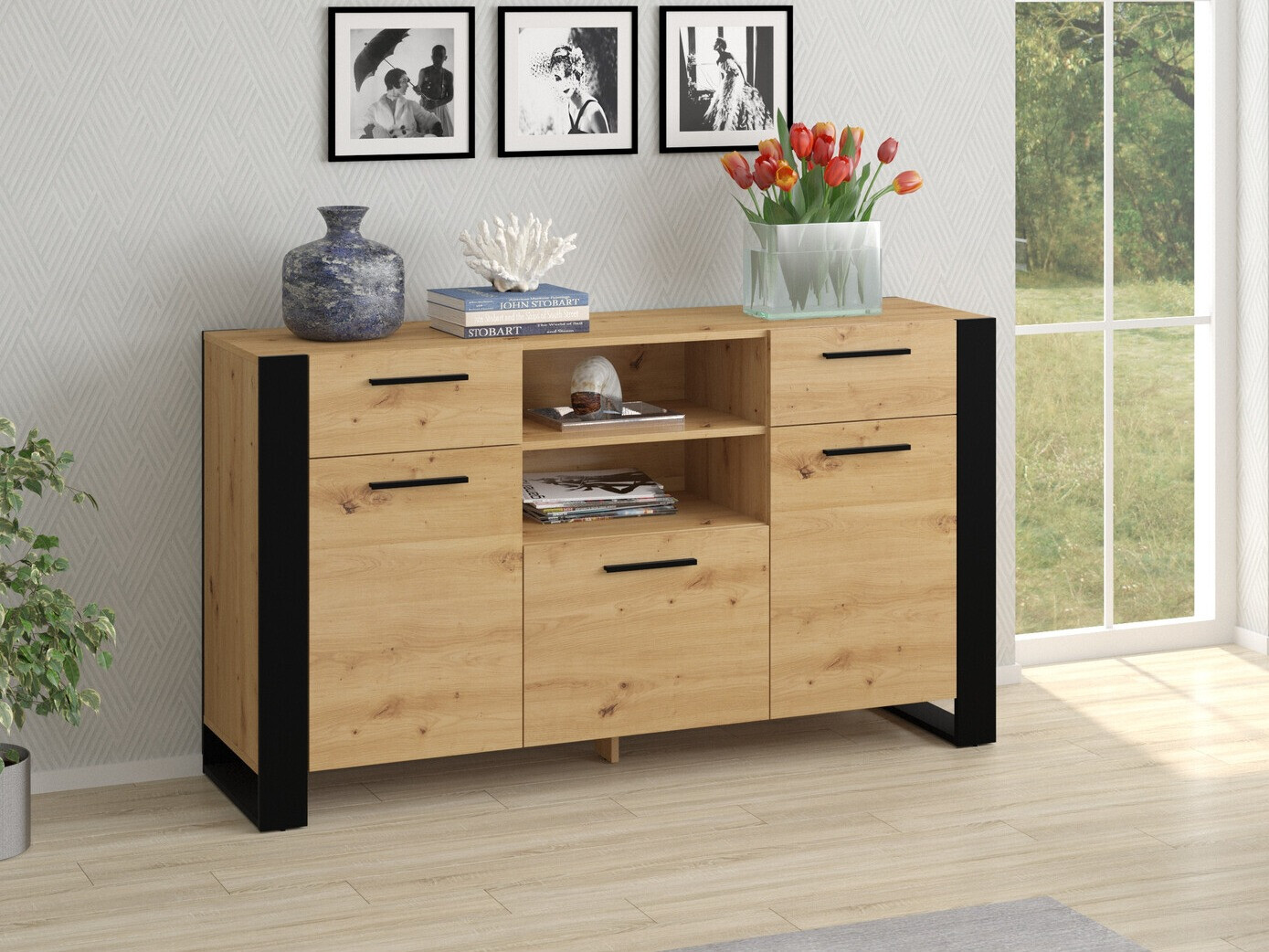 Commode Cordoro 115 (Chêne Artisan)