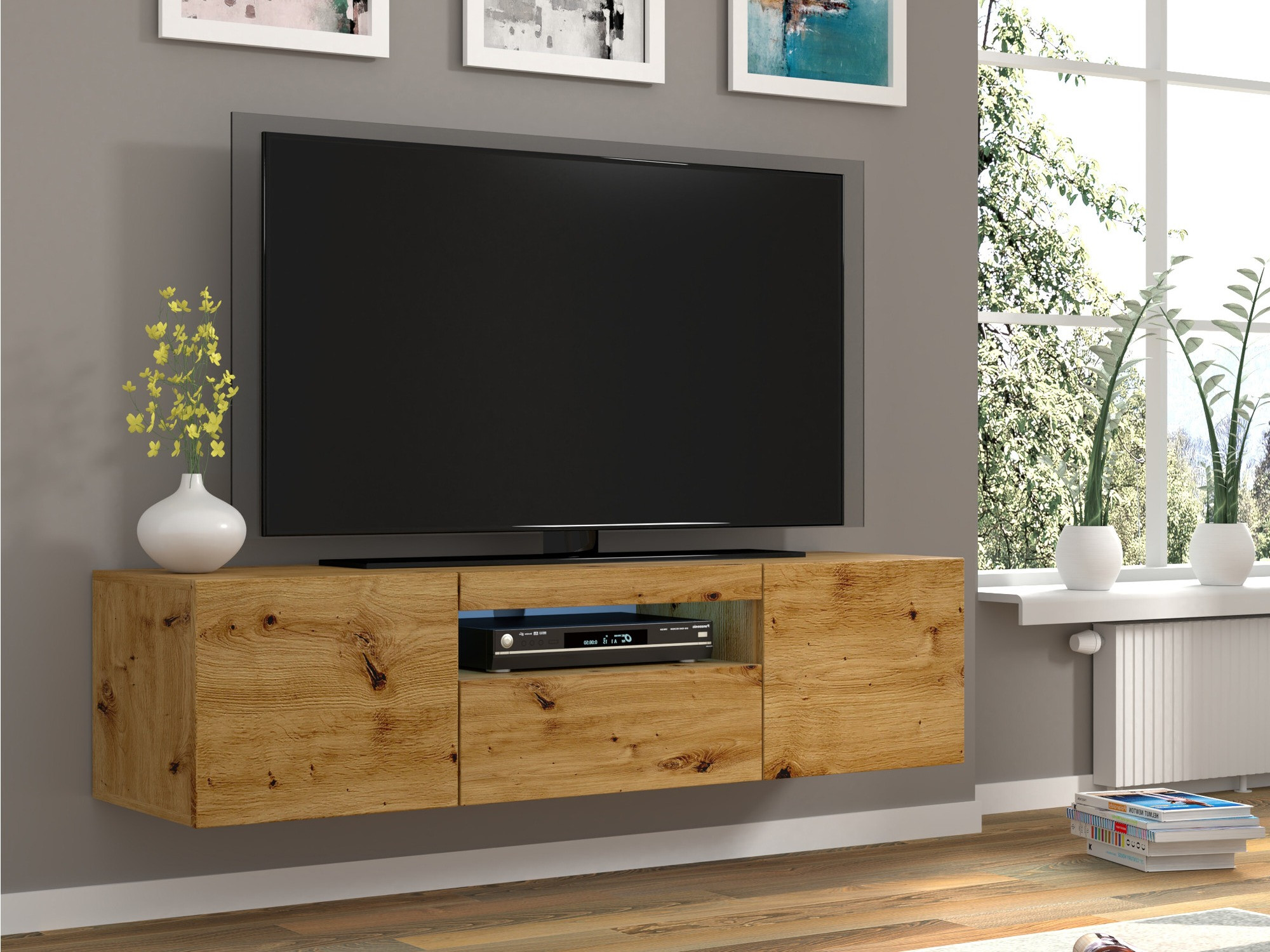 Meuble TV Morteo 103 (Chêne Artisan)