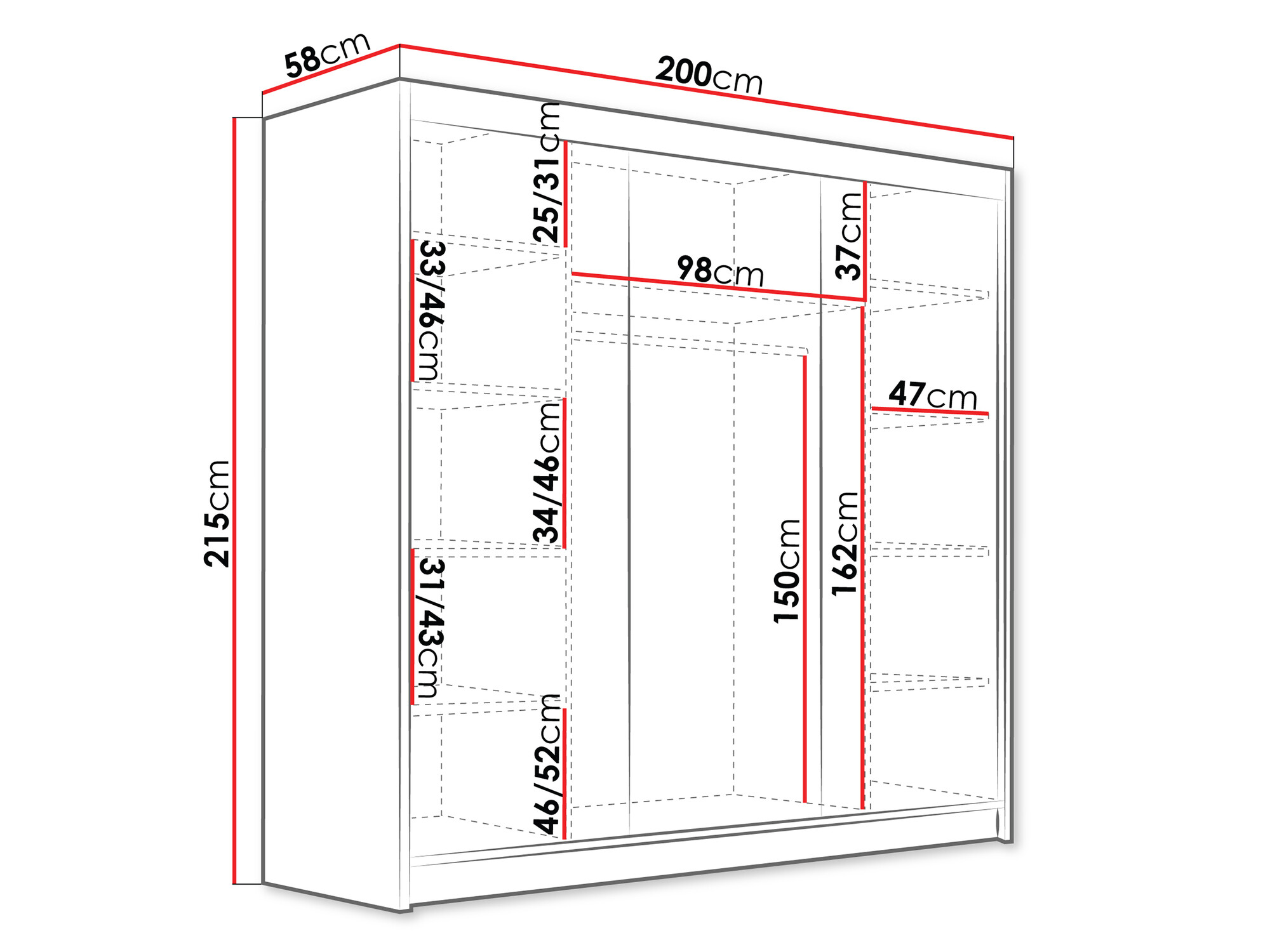 Armoire Closico 185 (Cachemire)