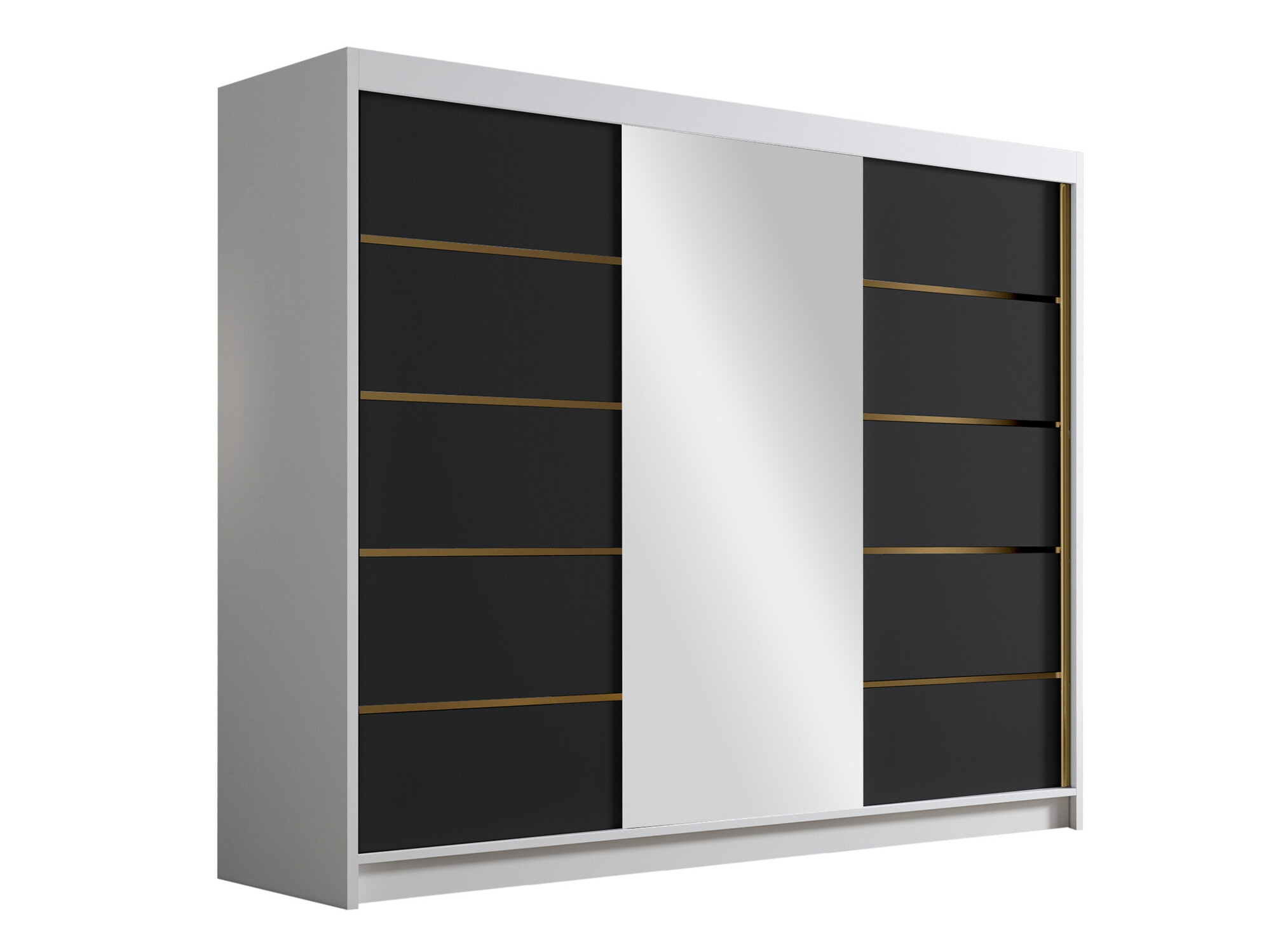 Armoire Closico Veltron II (Blanc + Noir)