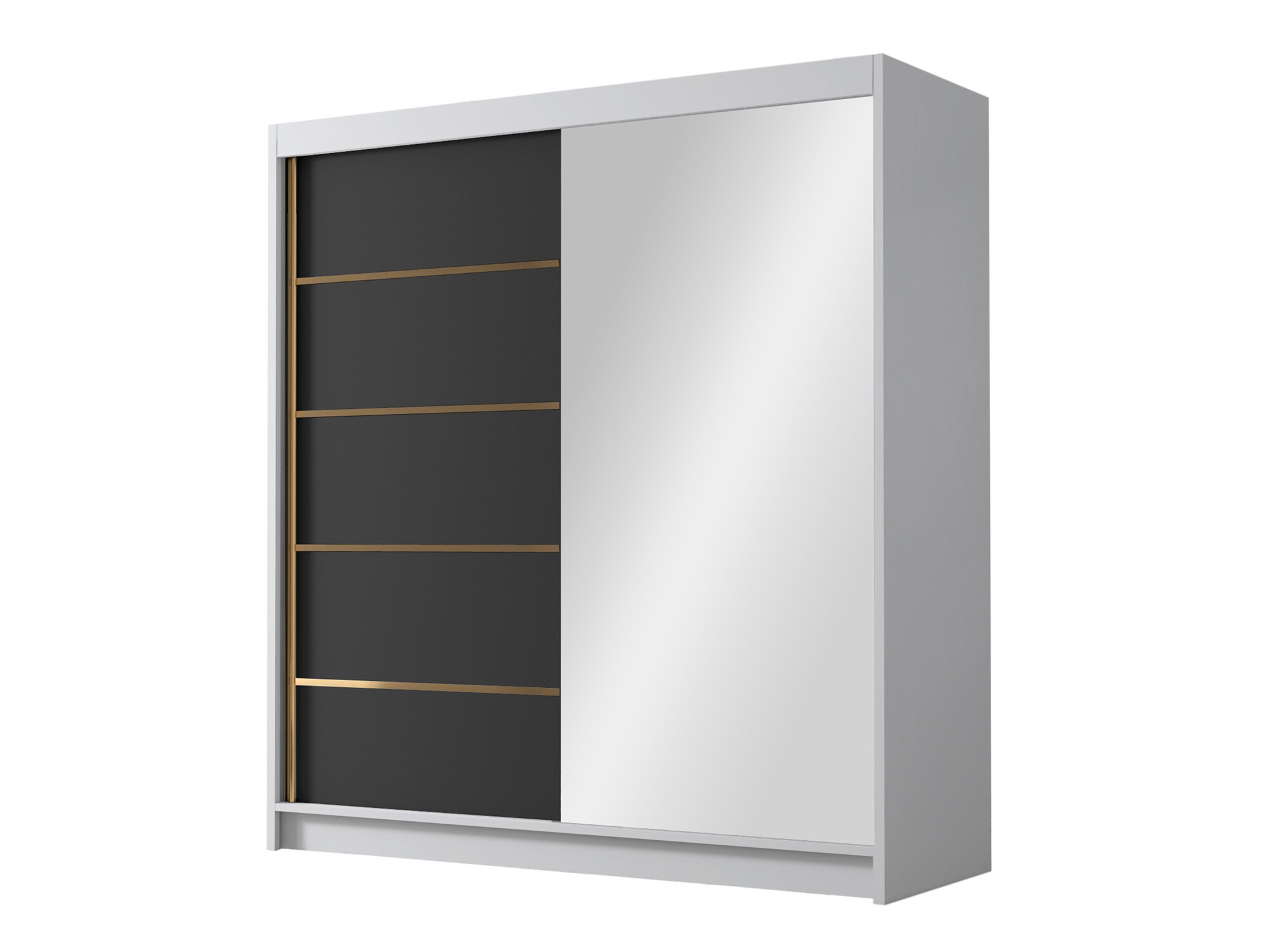 Armoire Closico Vallor III (Blanc + Noir)