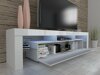 Meuble TV Buffalo 169 (Blanc + Noir brillant)