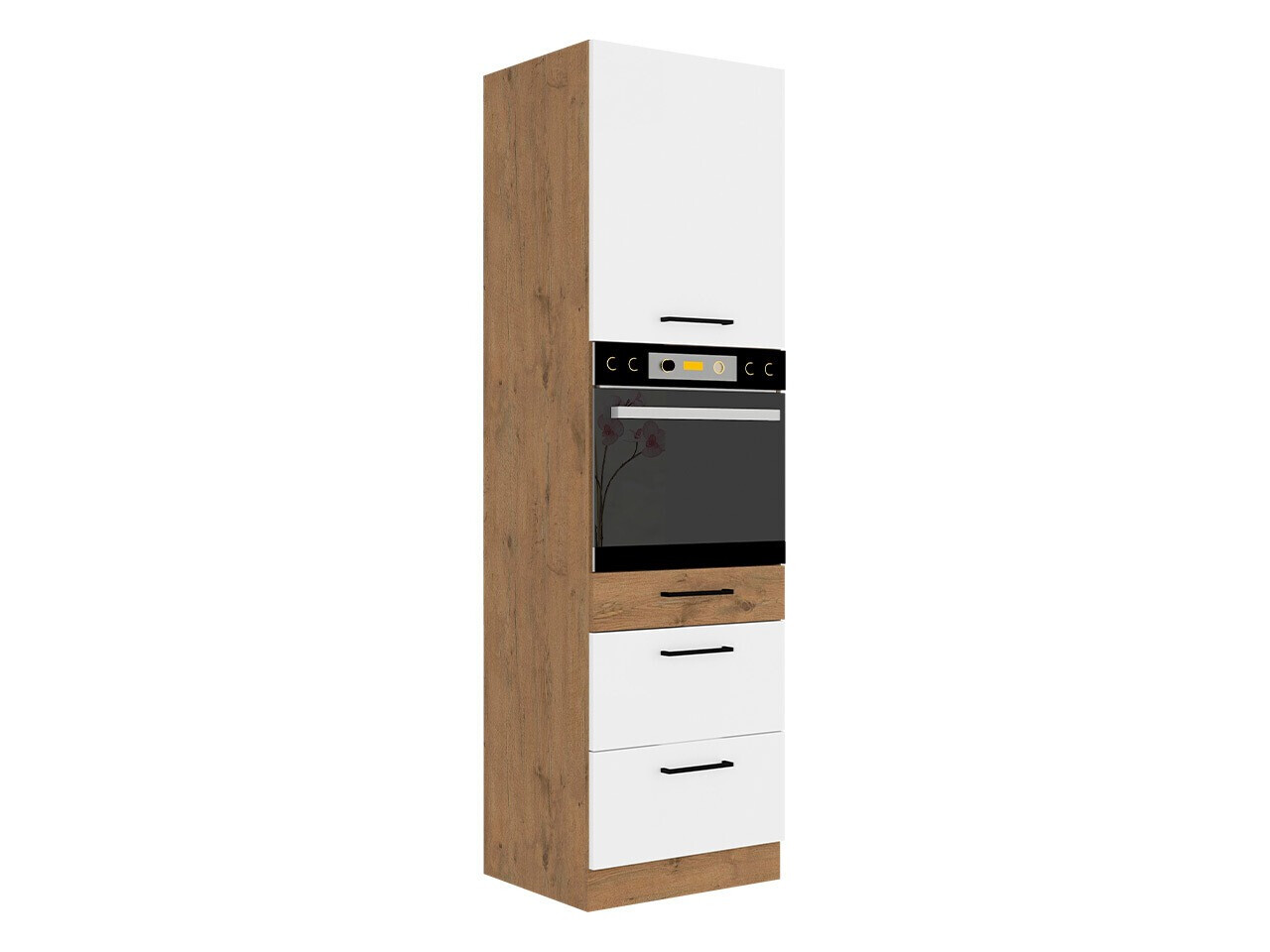 Armoire modulaire pour appareils intégrés Wood White 126