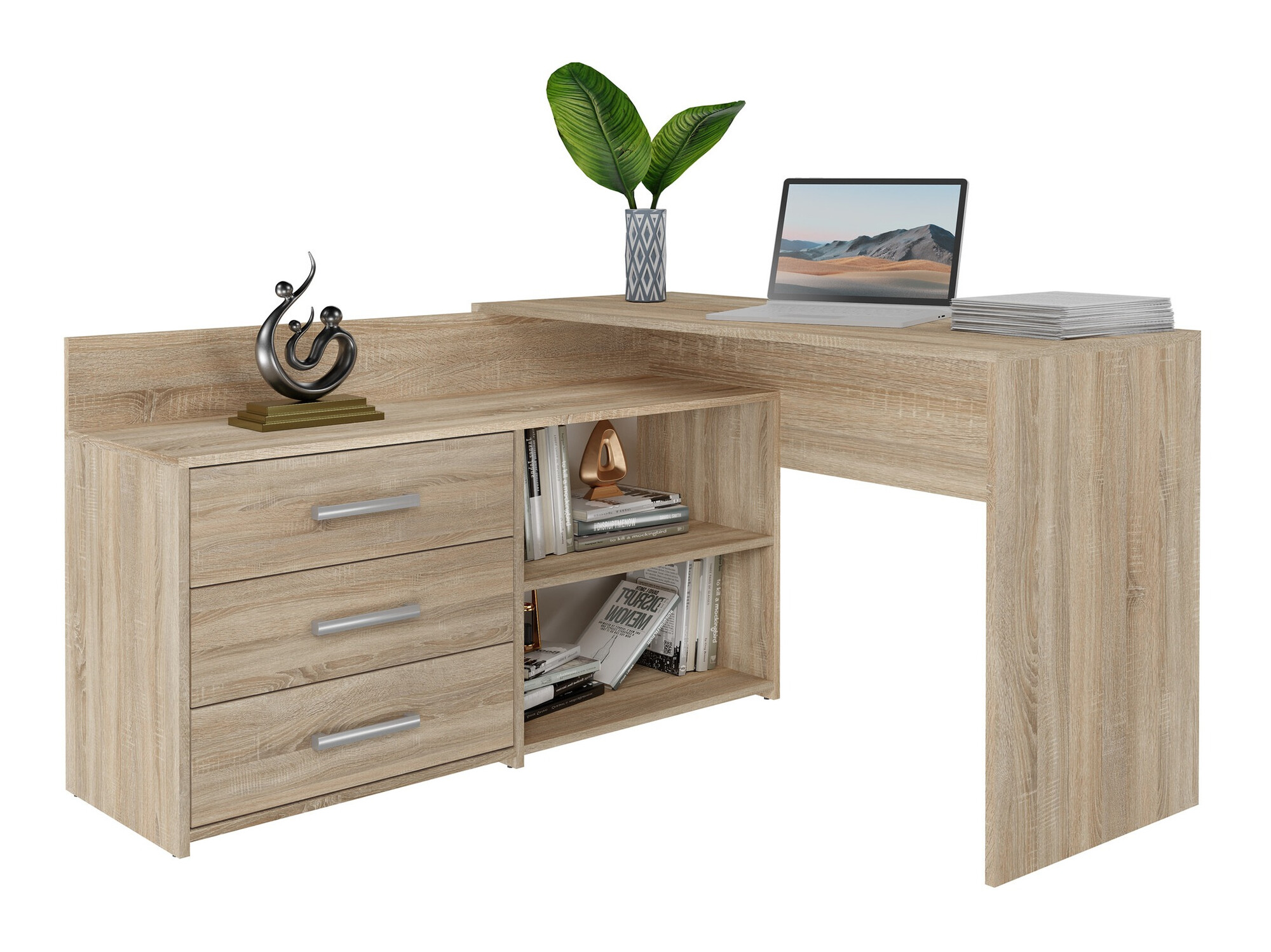 Bureau d'angle Mandeville 131 (Sonoma chêne)