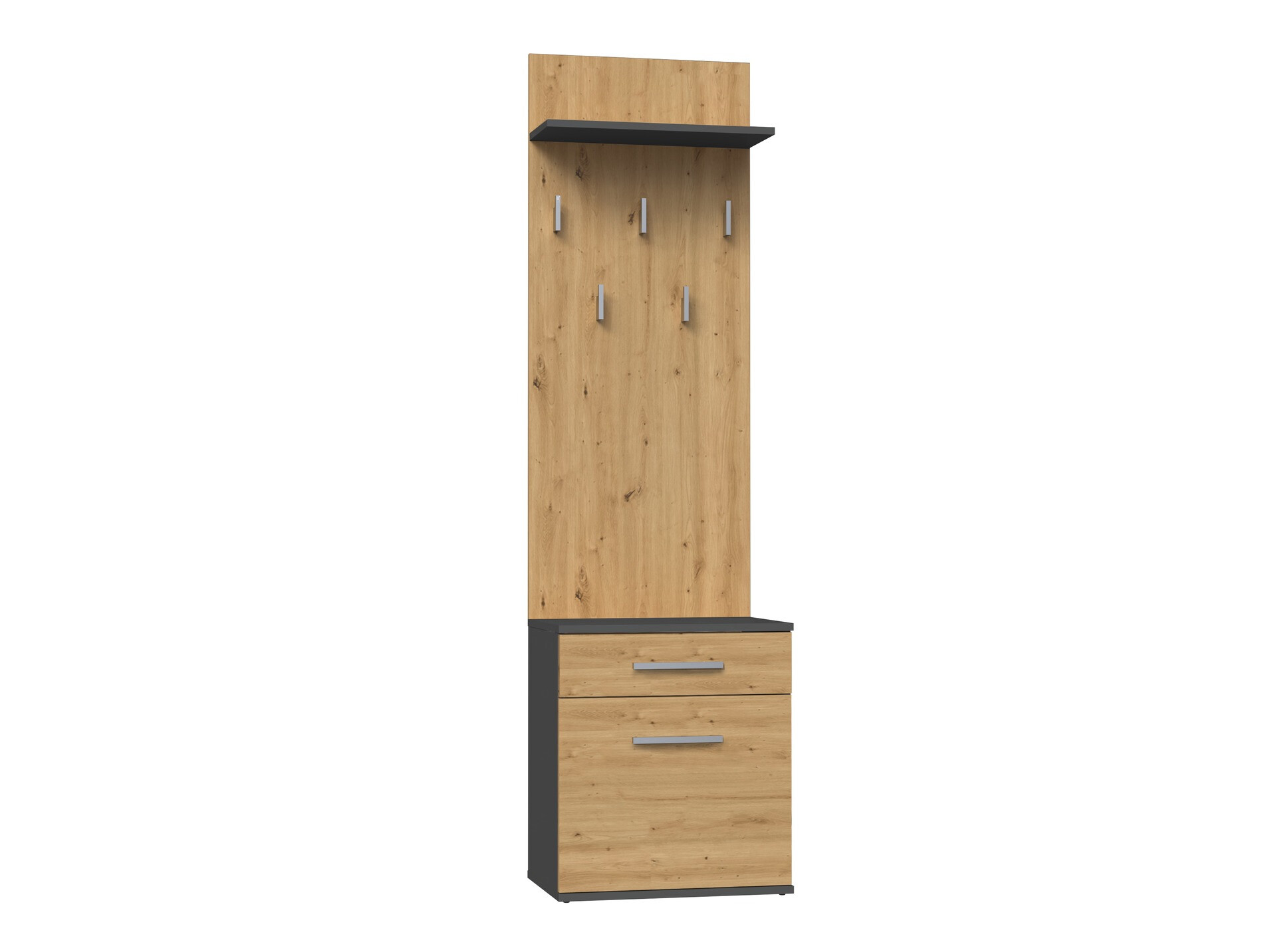 Ensemble de meubles d’entrée Mandeville 129 (Chêne Artisan + Anthracite)