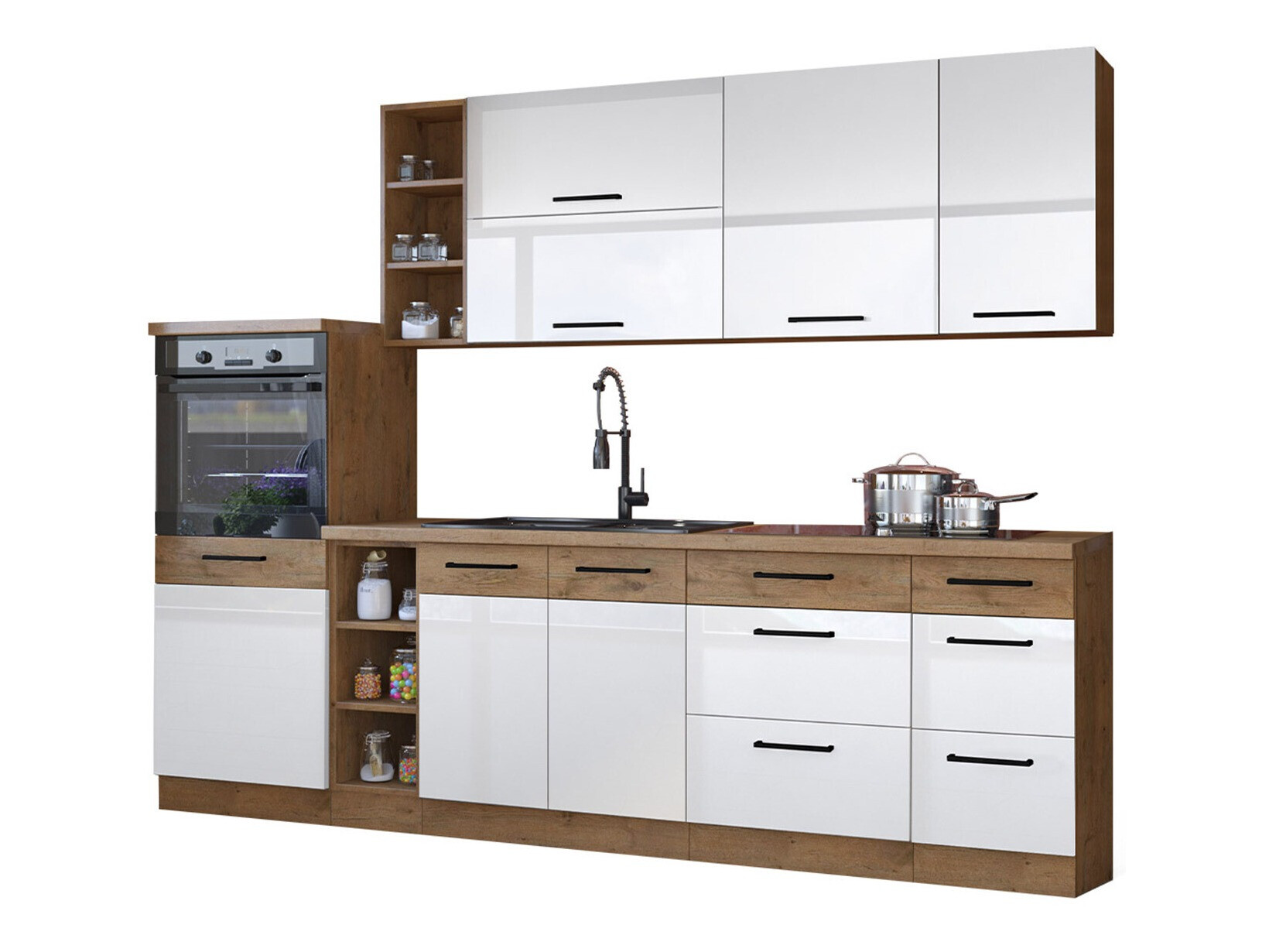 Cuisine complète modulaire Wood White 136