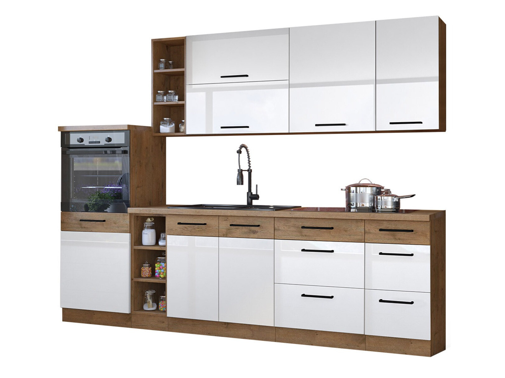 Cuisine complète modulaire Wood White 136