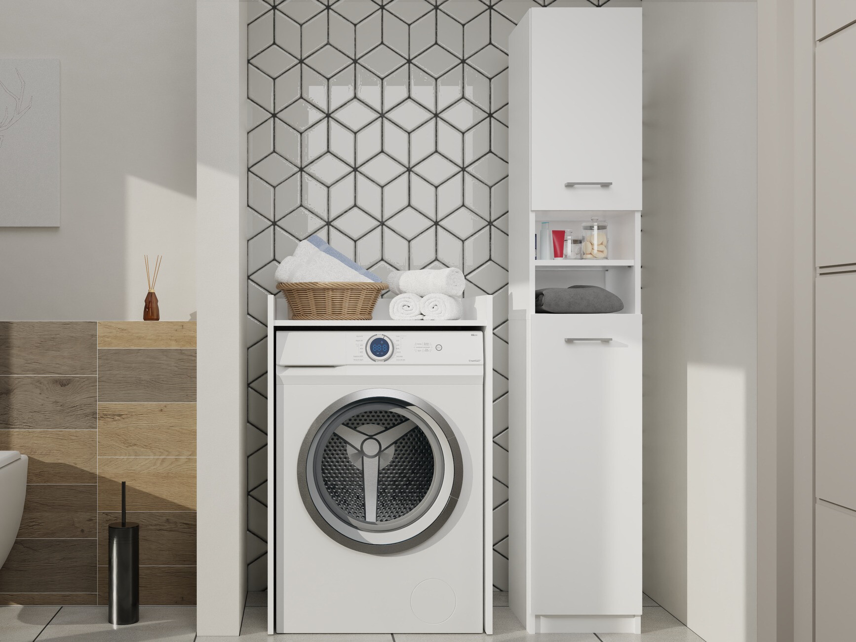 Armoire de bain à poser Mandeville 152 (Blanc)