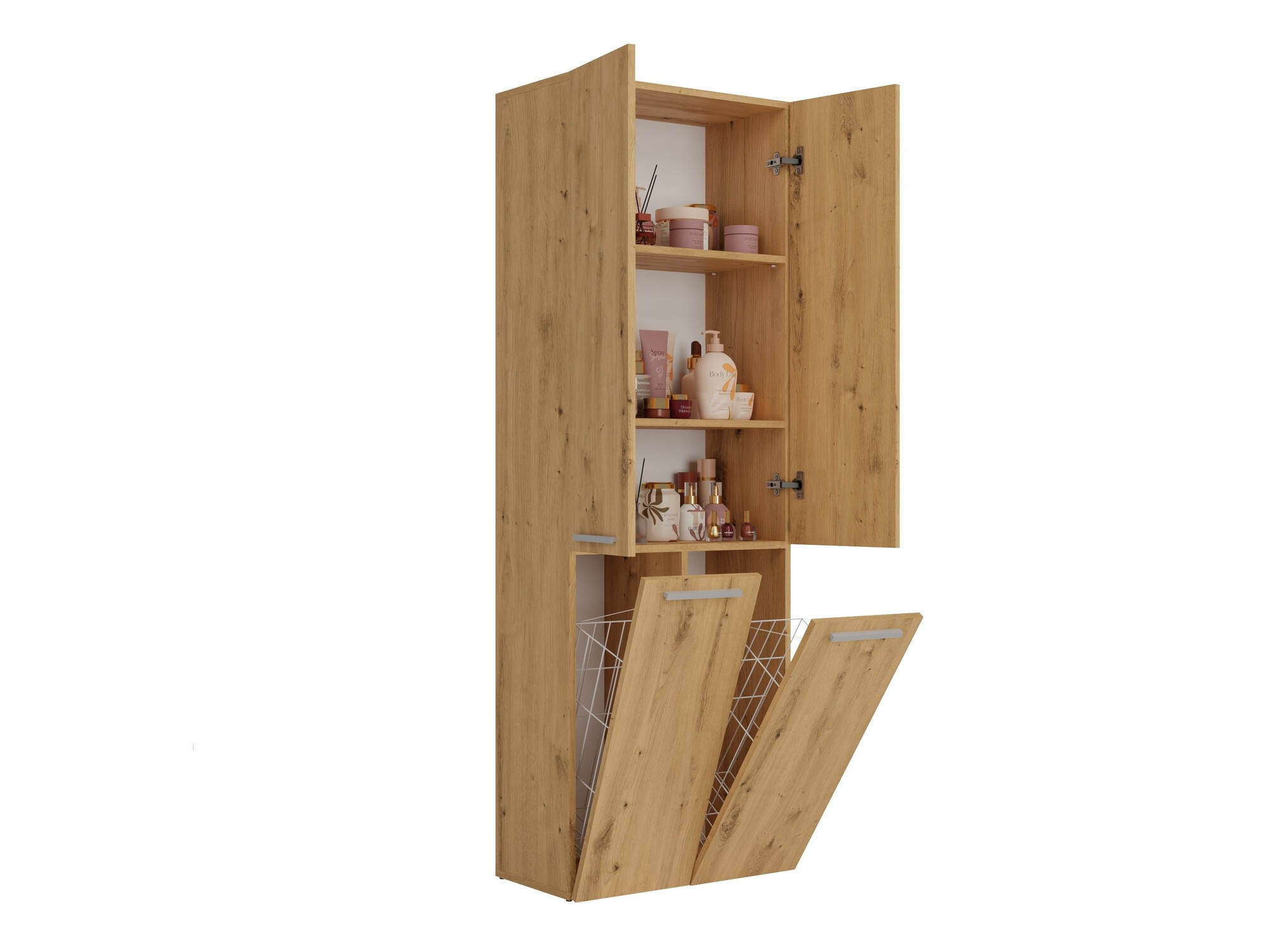 Armoire de bain à poser Nolmaru 102 (Chêne Artisan)