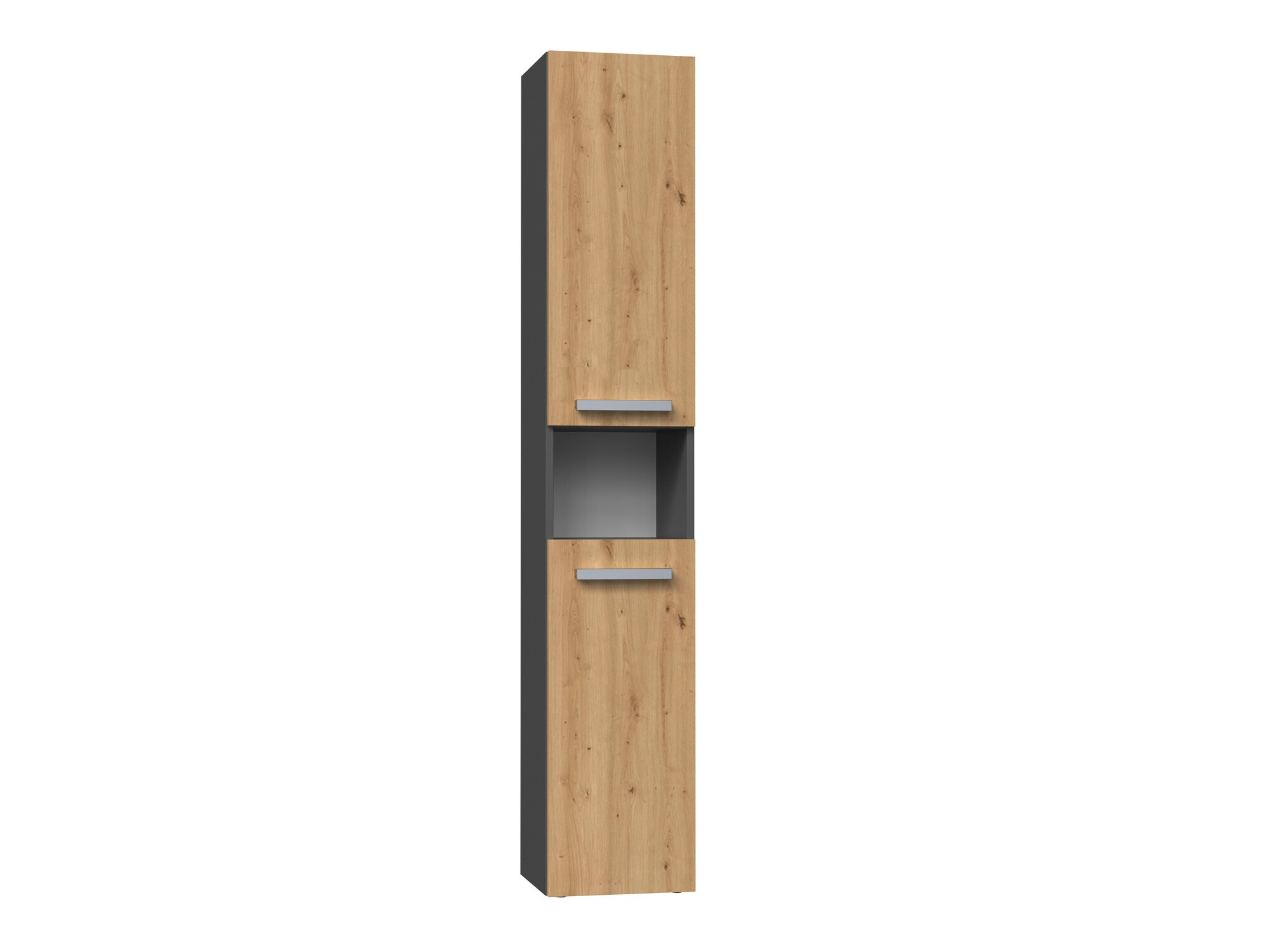 Armoire de bain à poser Nolmaru 104 (Anthracite + Chêne Artisan)
