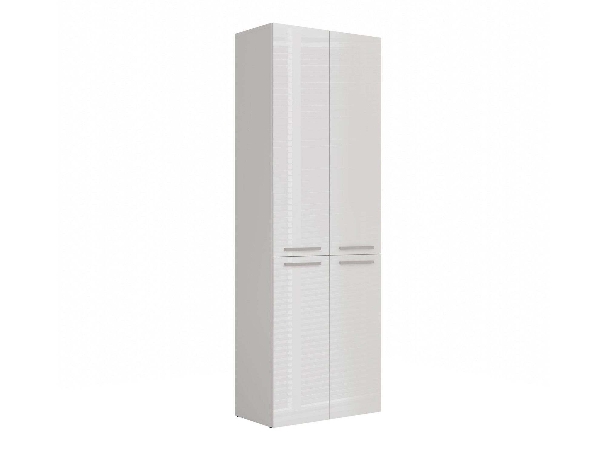 Armoire de bain indépendante Nolmaru 102 (Blanc + Blanc brillant)