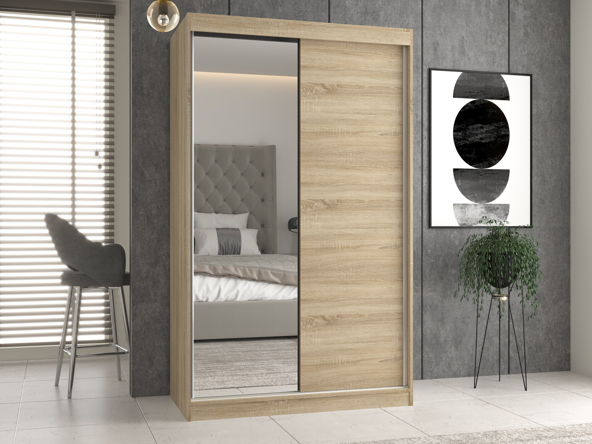 Armoire Mandeville 155 (Sonoma chêne)