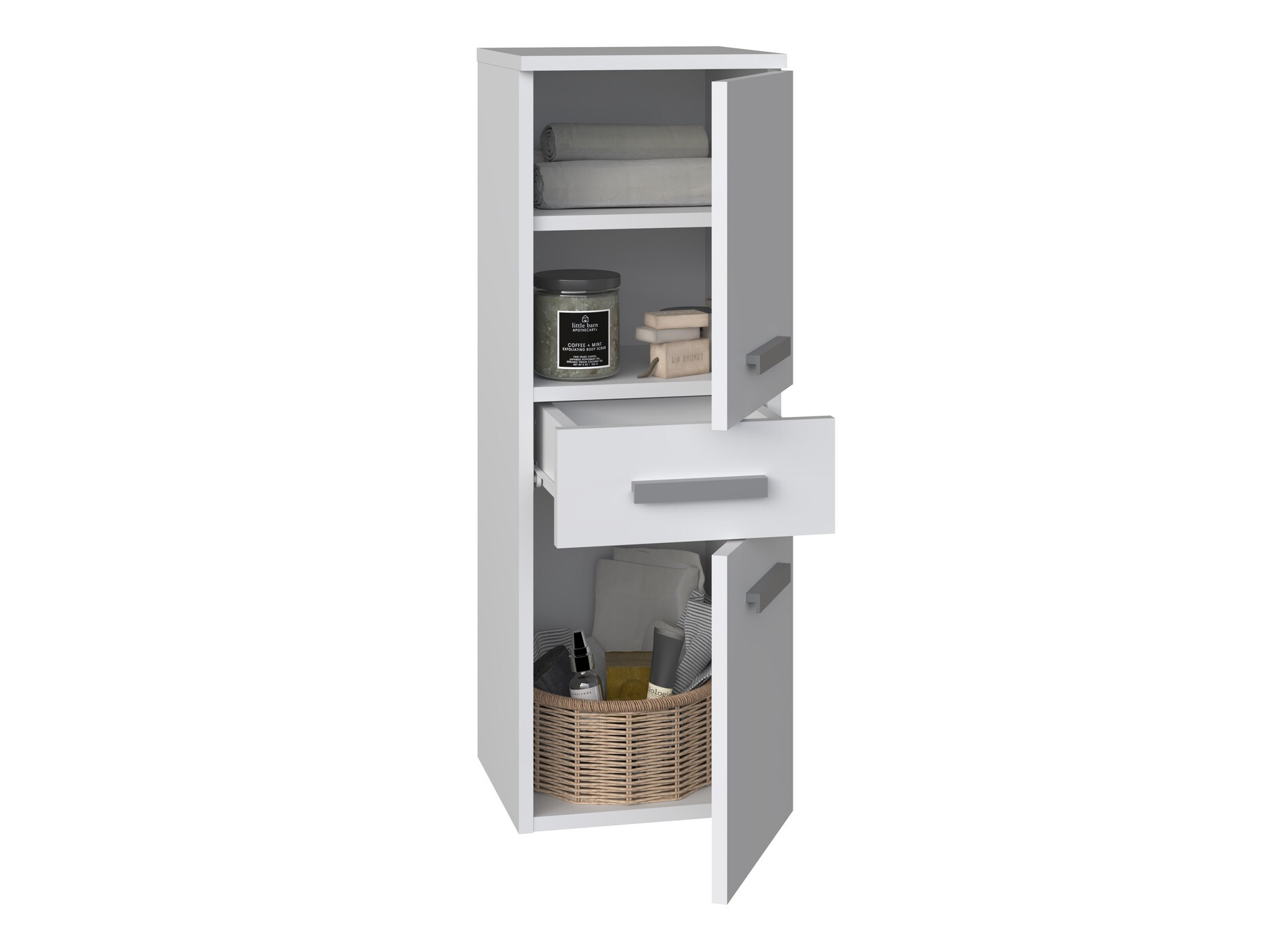 Armoire de bain à poser Nolmaru 108 (Blanc)