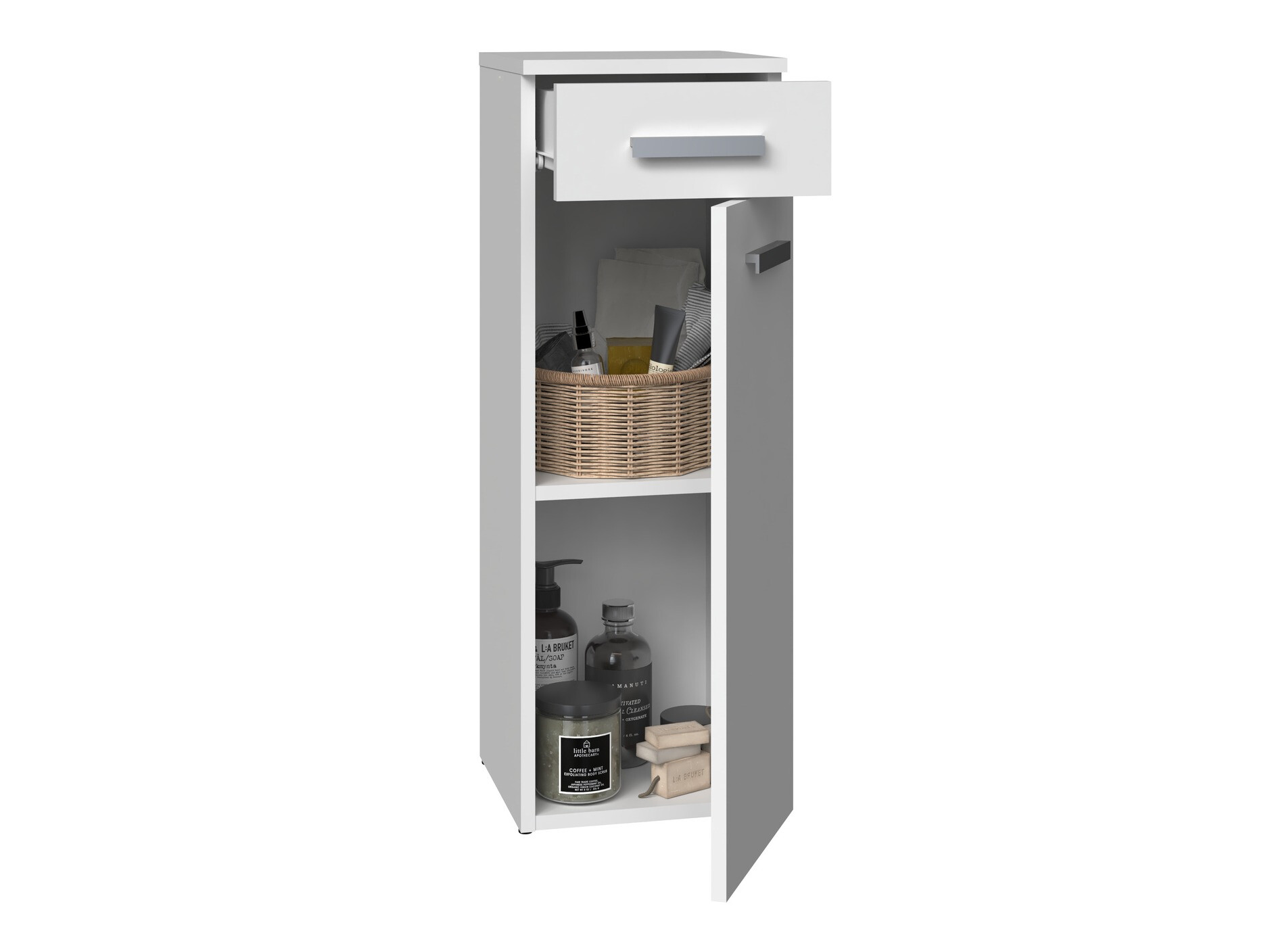 Armoire de bain indépendante Nolmaru 109 (Blanc)