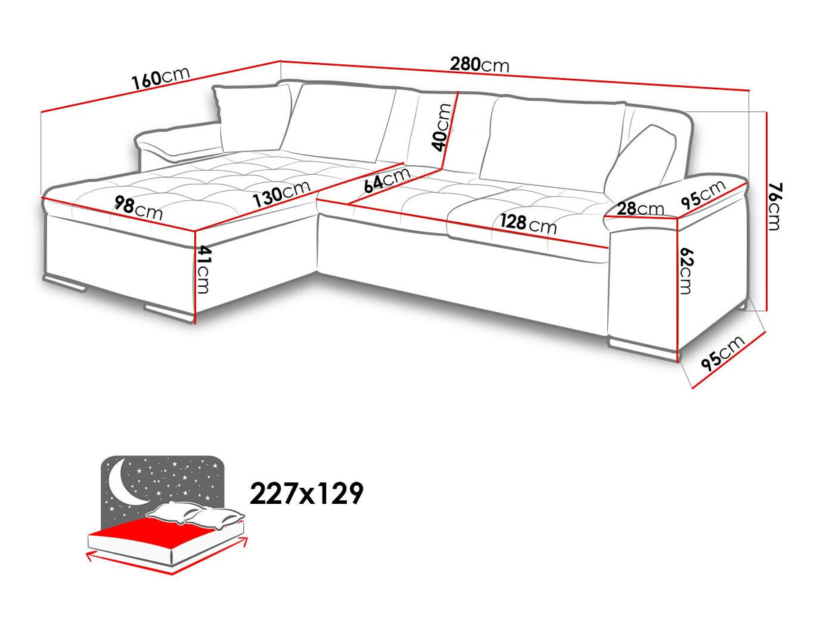 Canapé d'angle Comfivo 107 (Soft 011 + Soul 20)