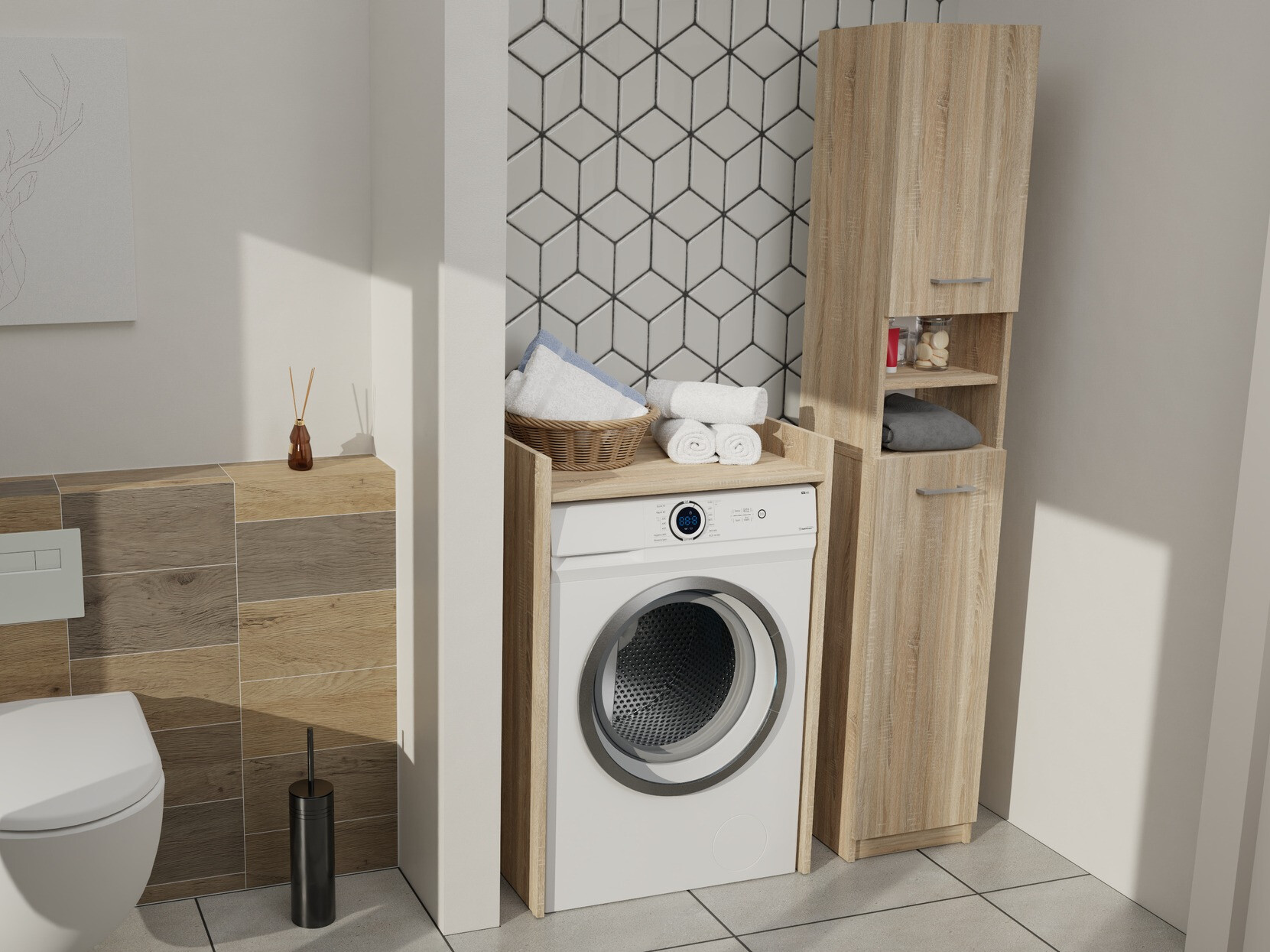 Armoire de bain à poser Balelbo 102 (Sonoma chêne)