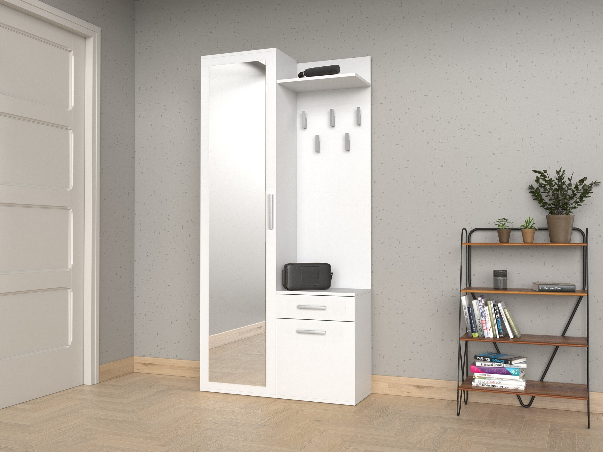 Armoire Mandeville 127 (Mat blanc)