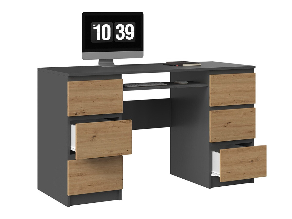 Bureau Mandeville 178 (Anthracite + Chêne Artisan)