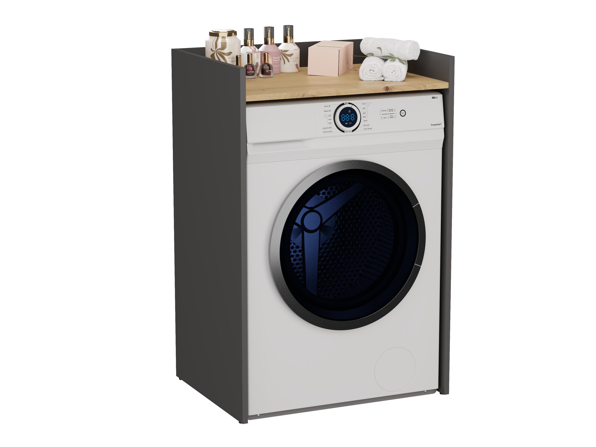 Colonne de salle de bain Balelbo 102 (Anthracite + Chêne Artisan)
