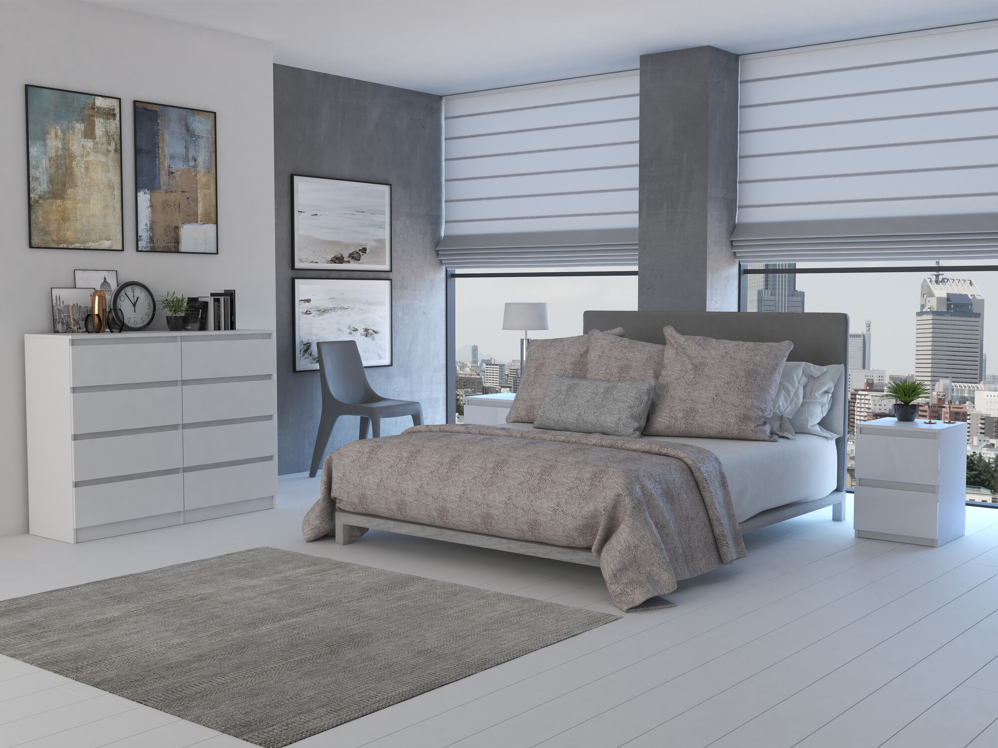 Commode Elbvelu 101 (Blanc)