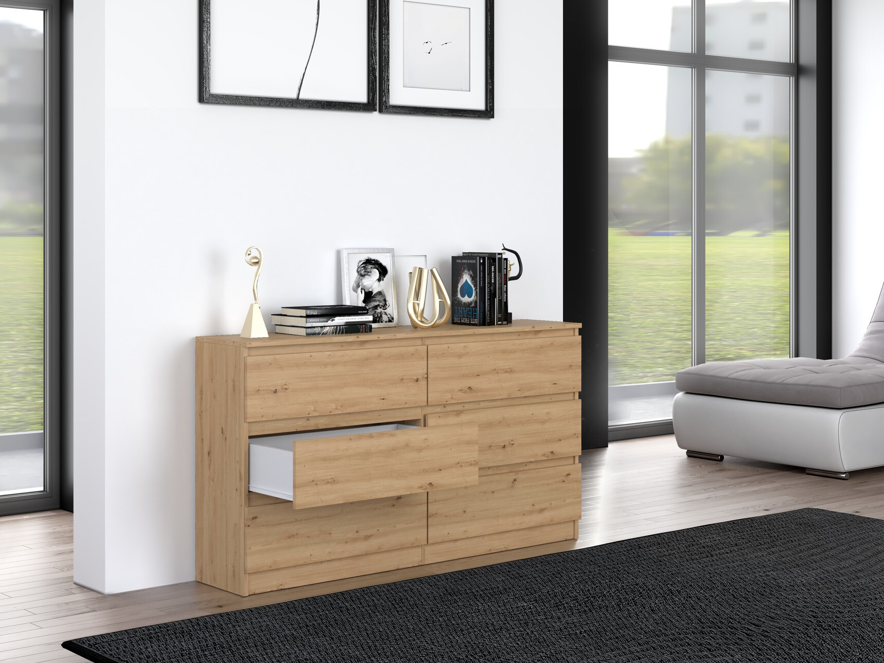 Commode Elbvelu 102 (Chêne Artisan)