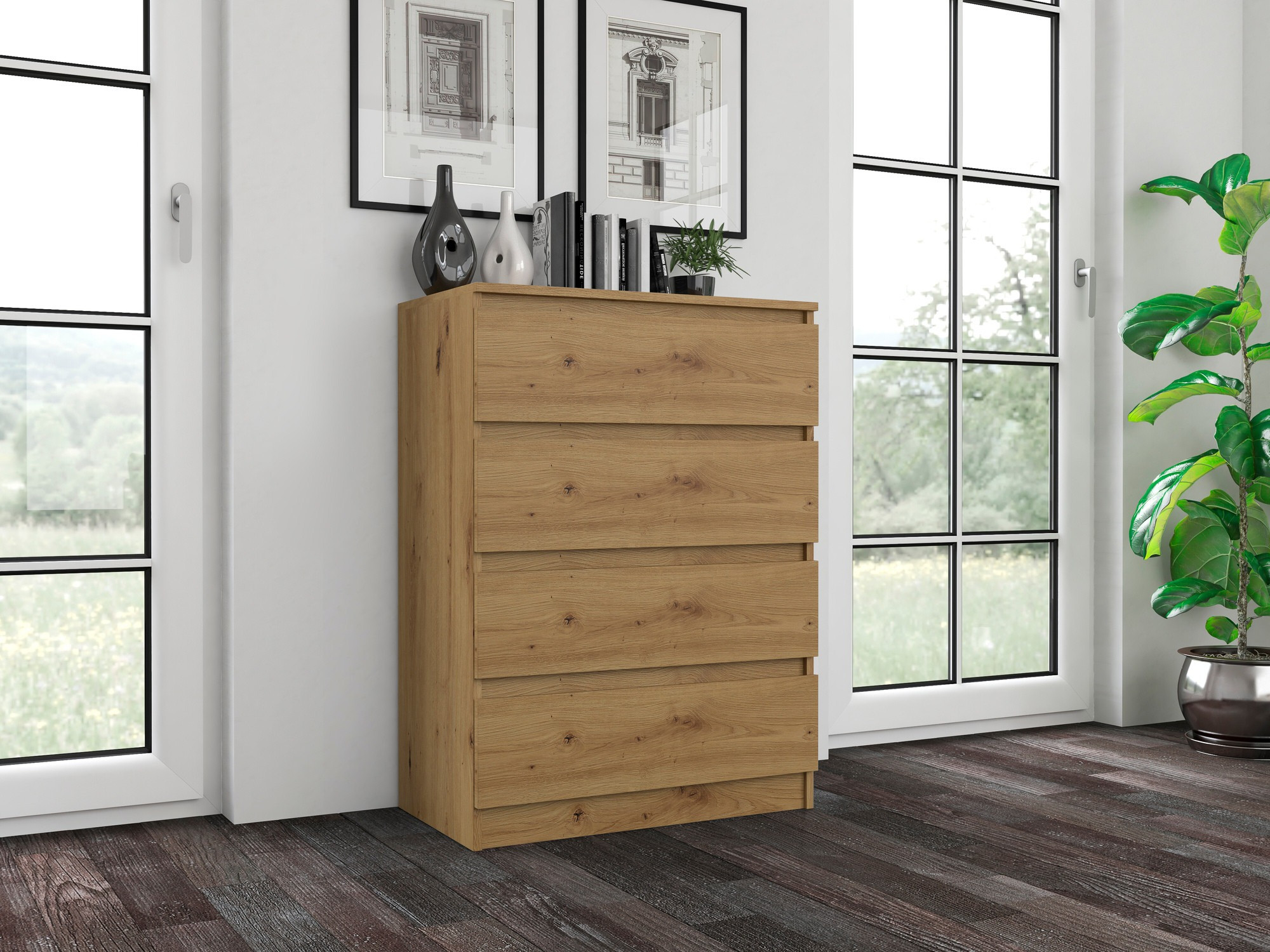 Commode Elbvelu 105 (Chêne Artisan)