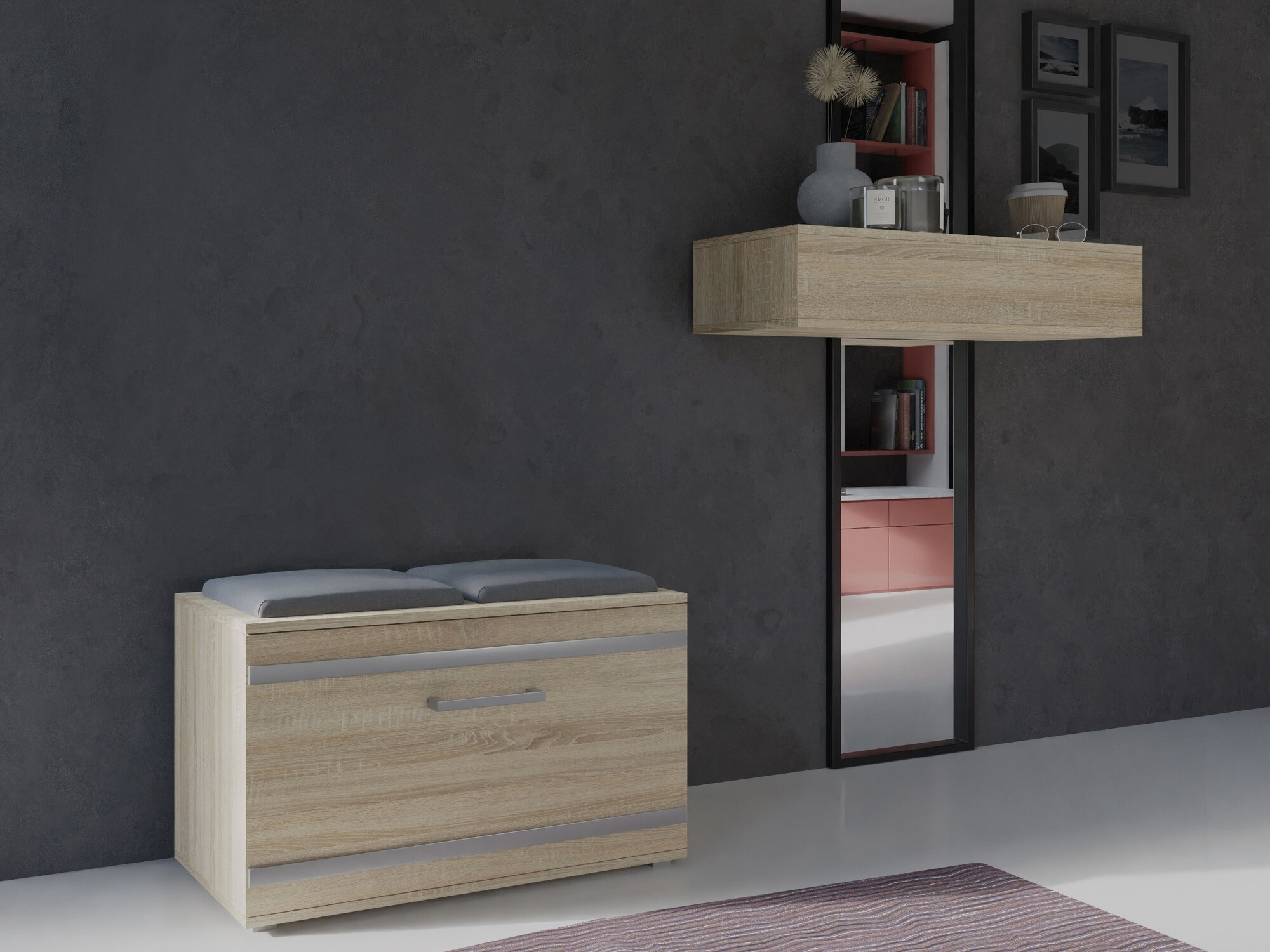 Meubles à chaussures Mandeville 179 (Sonoma chêne)