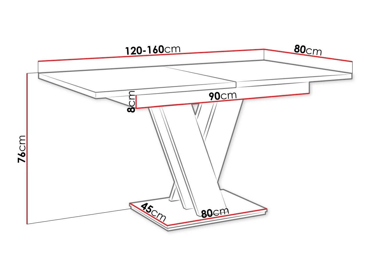 Table Musus (Blanc + Béton)
