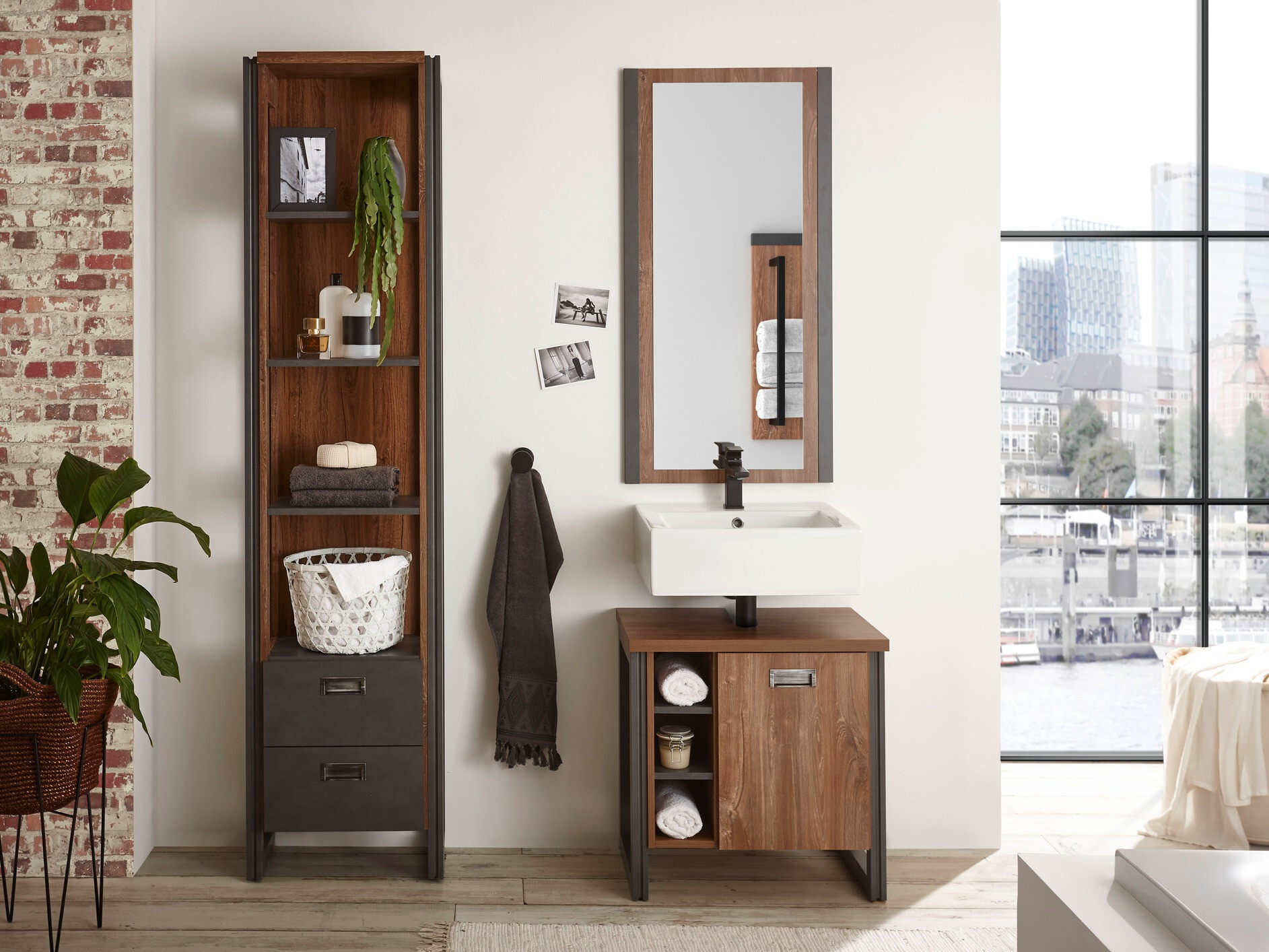 Armoire de lavabo à poser Virmeli 138