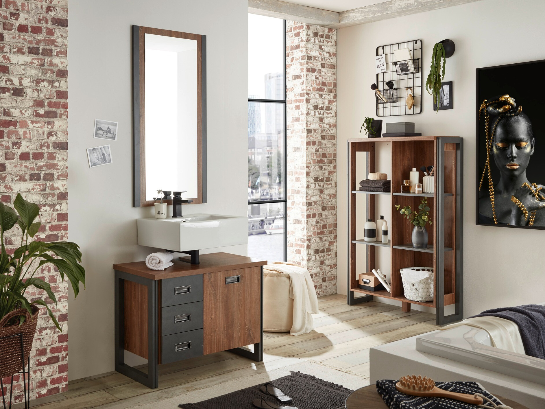 Armoire de lavabo à poser Virmeli 140