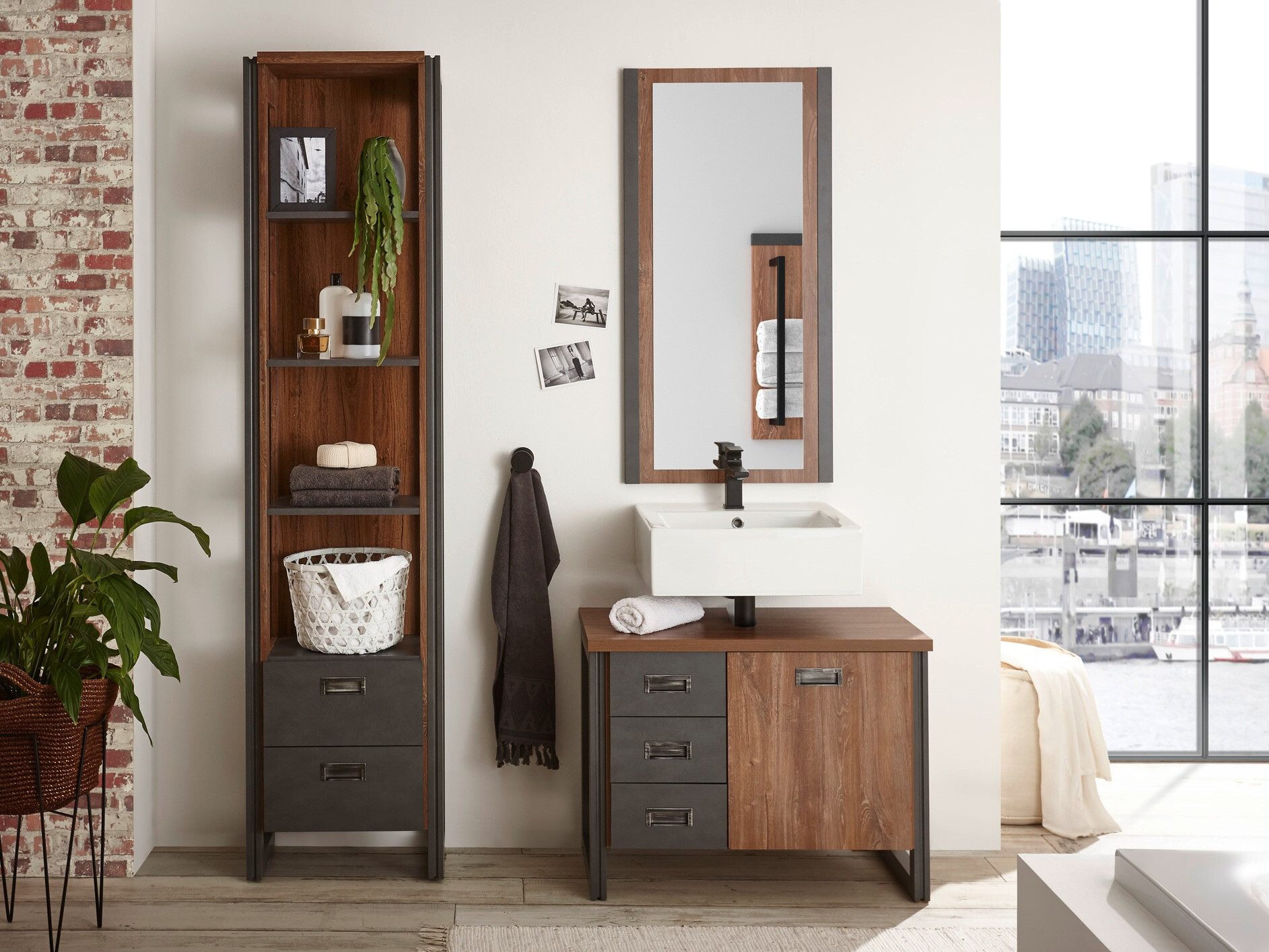 Armoire de lavabo à poser Virmeli 140