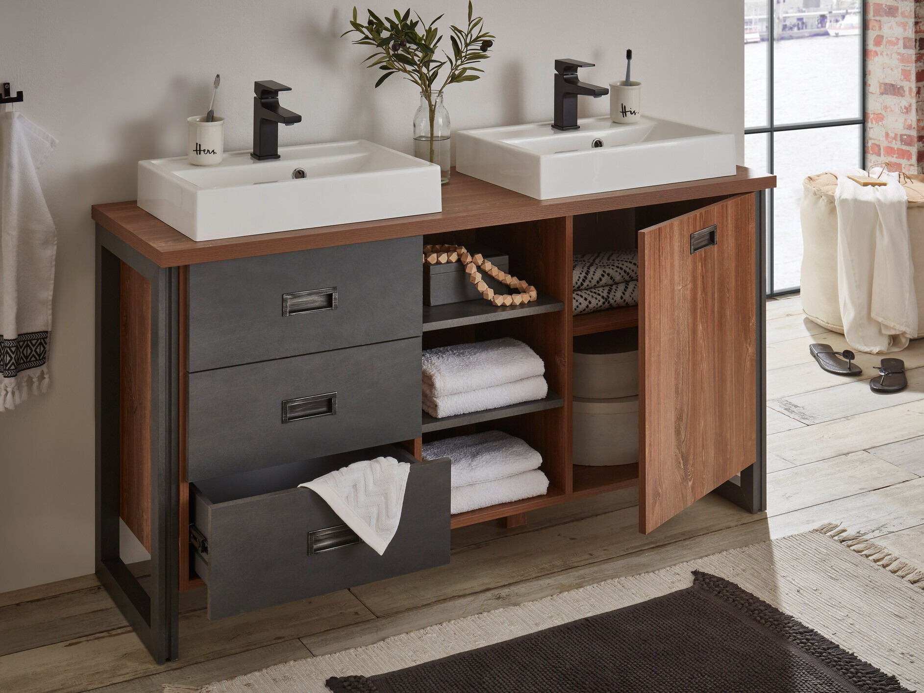 Armoire de lavabo à poser Virmeli 141