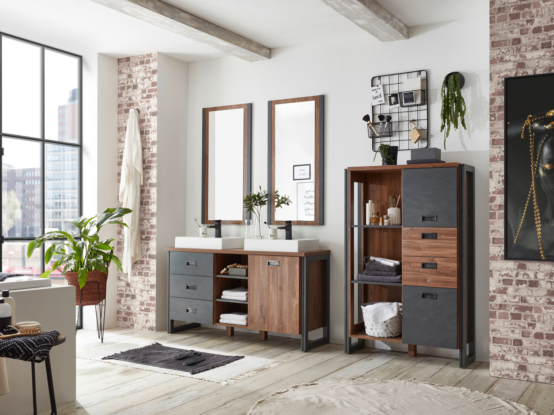 Armoire de lavabo à poser Virmeli 141