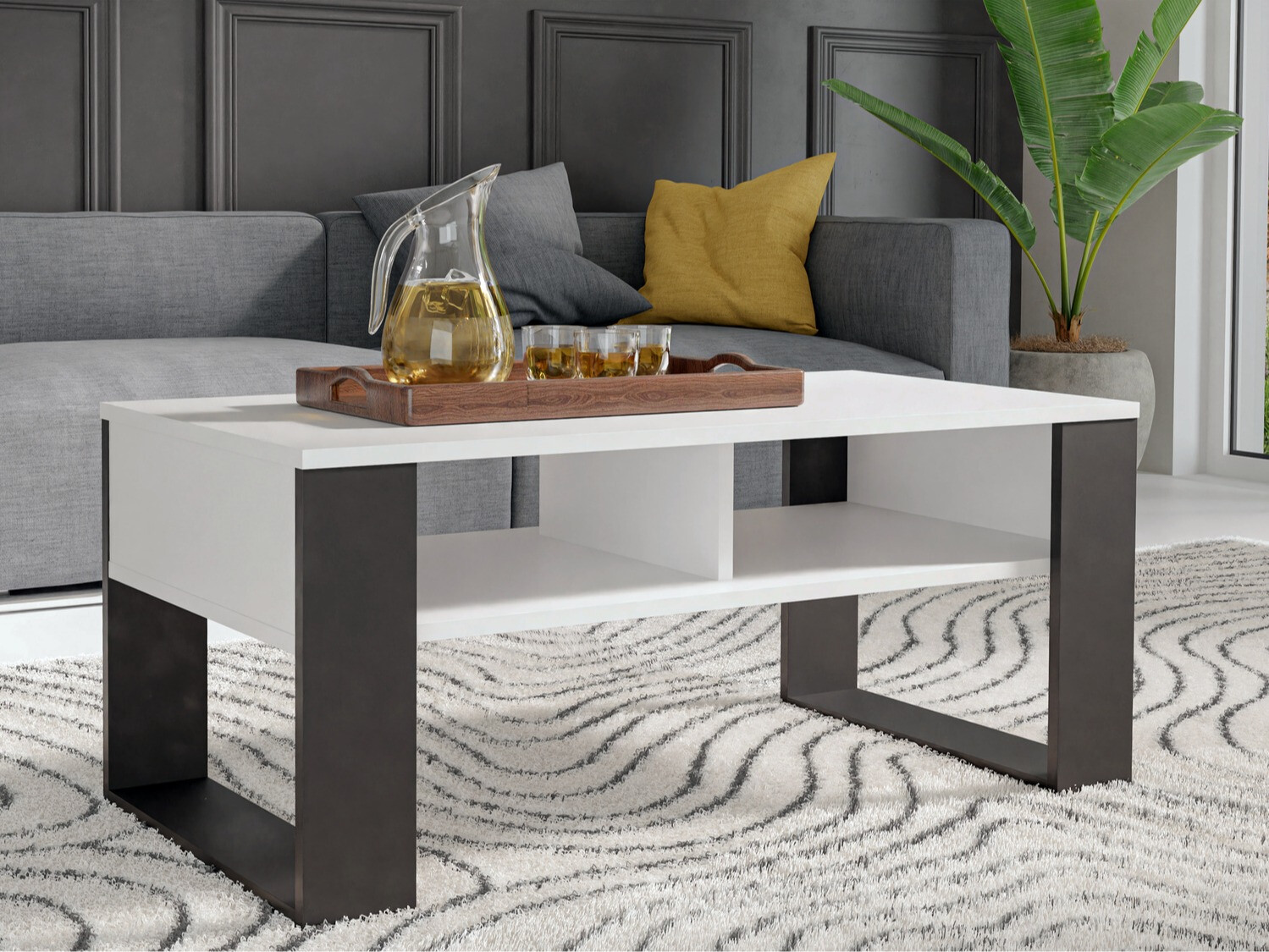 Table basse Mandeville 209 (Blanc + Noir)